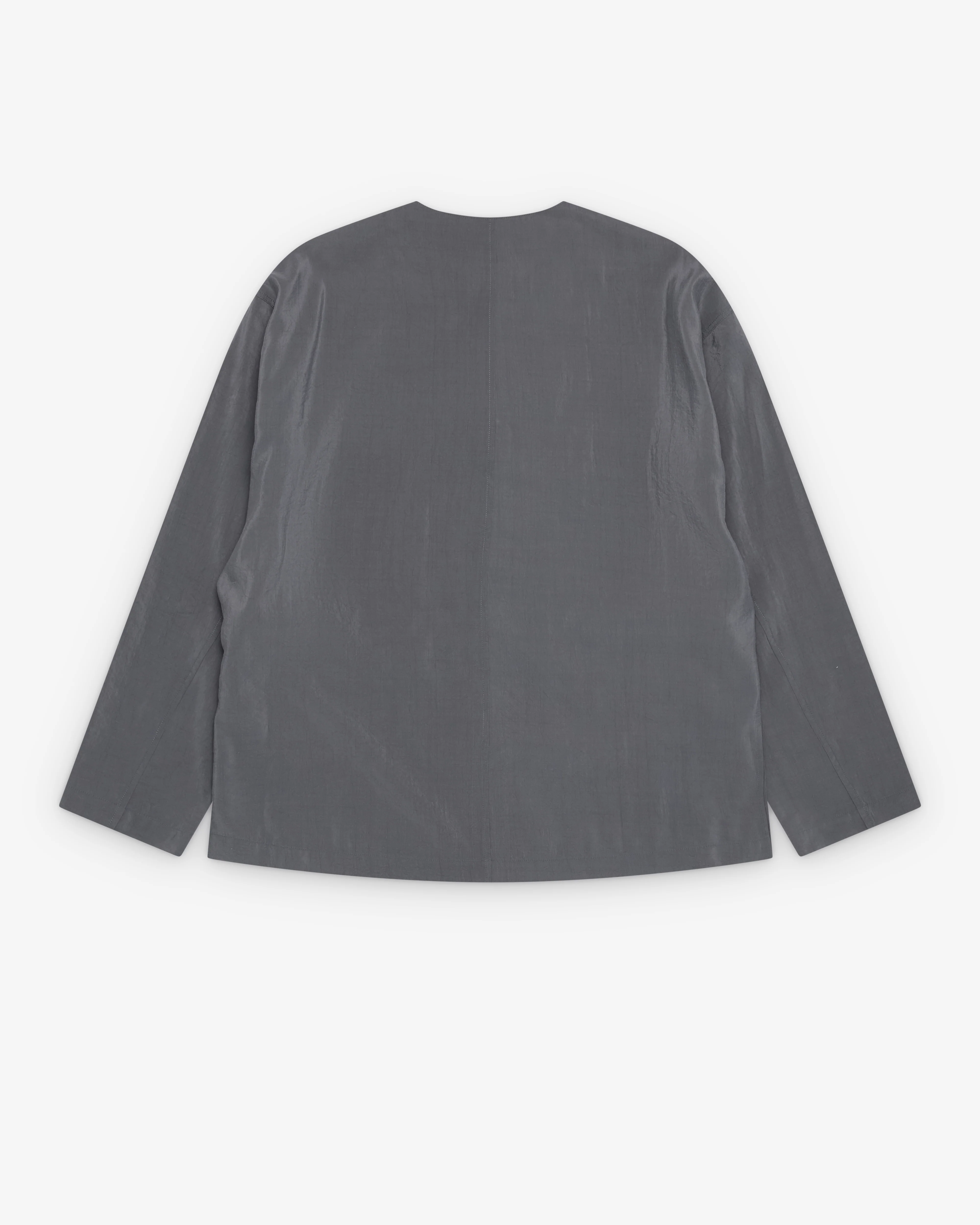 Lemaire - Men's V-Neck Shirt - (Aluminium) - Image 2