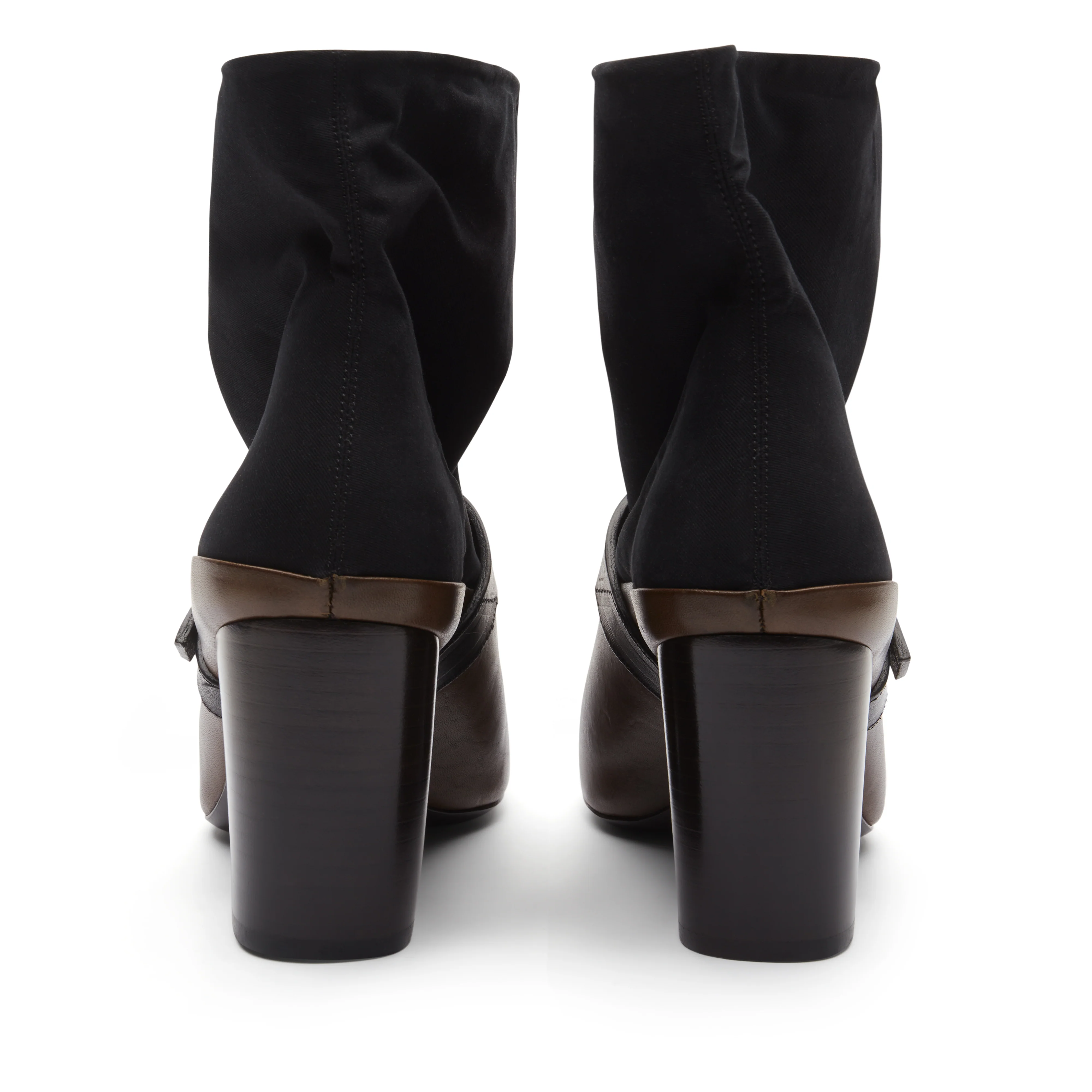 Lemaire - Women’s Canvas Mid Boot - (Black/Mushroom) - Image 4