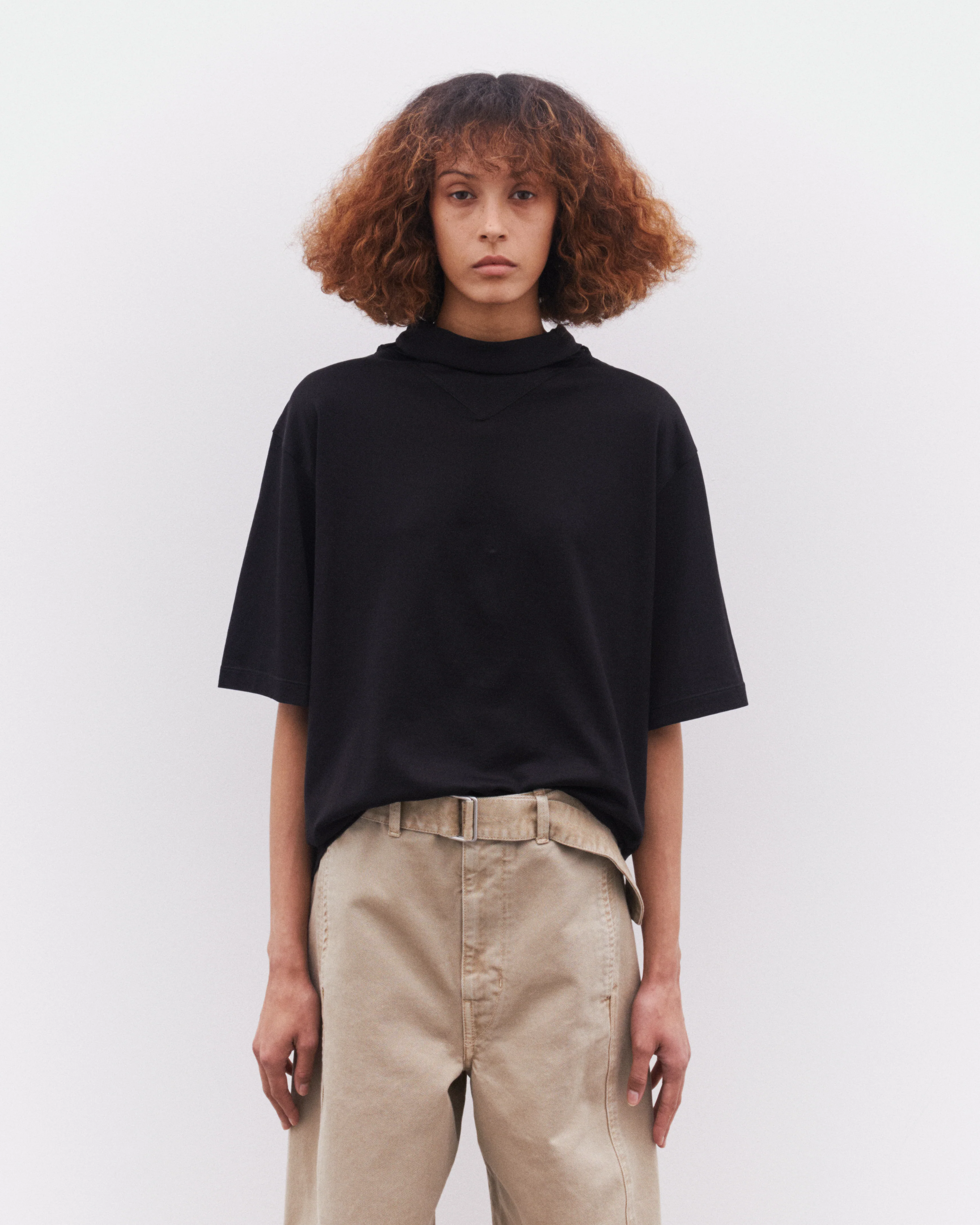 Lemaire - Women’s Foulard T-Shirt - (Black) - Image 3