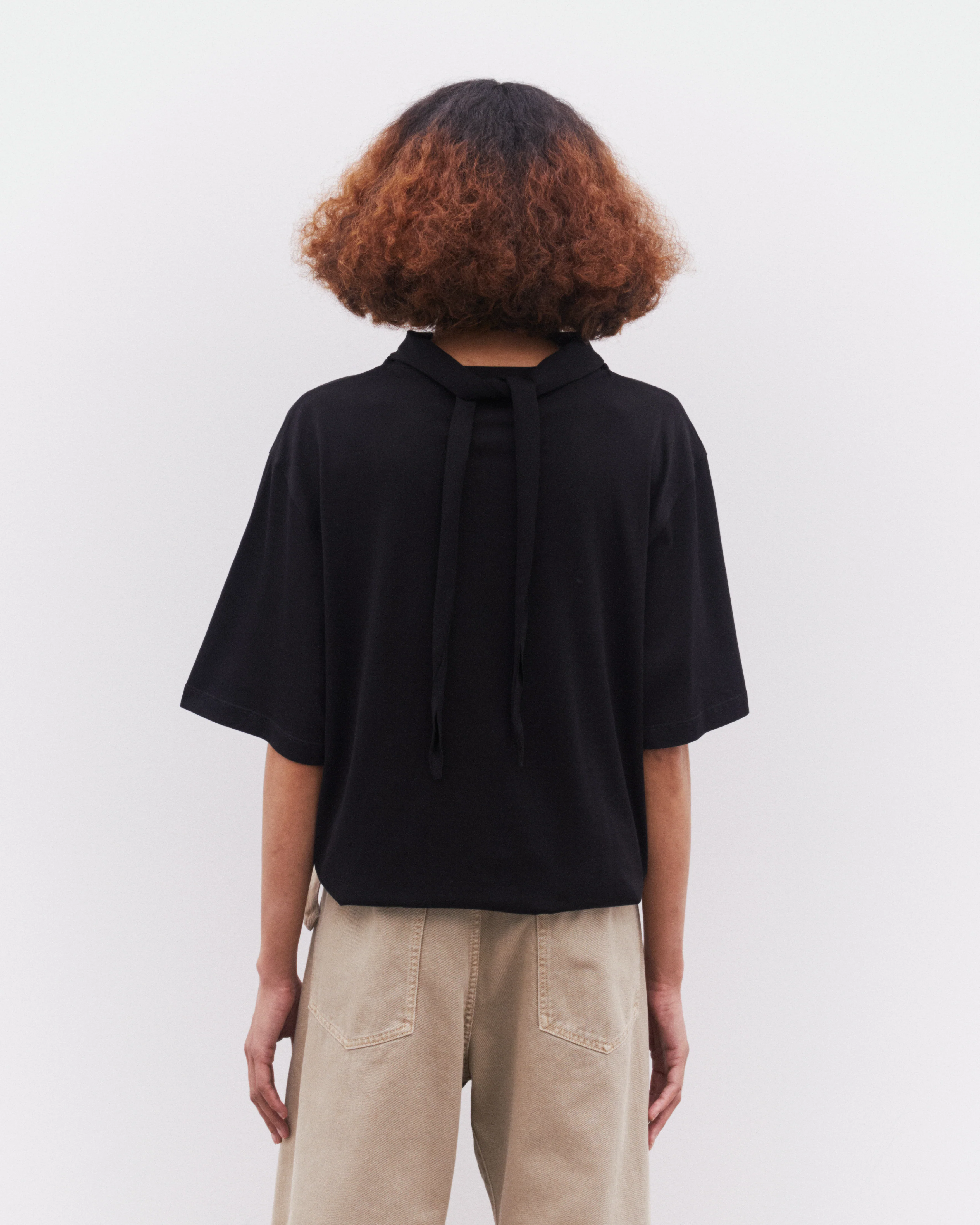 Lemaire - Women’s Foulard T-Shirt - (Black) - Image 5