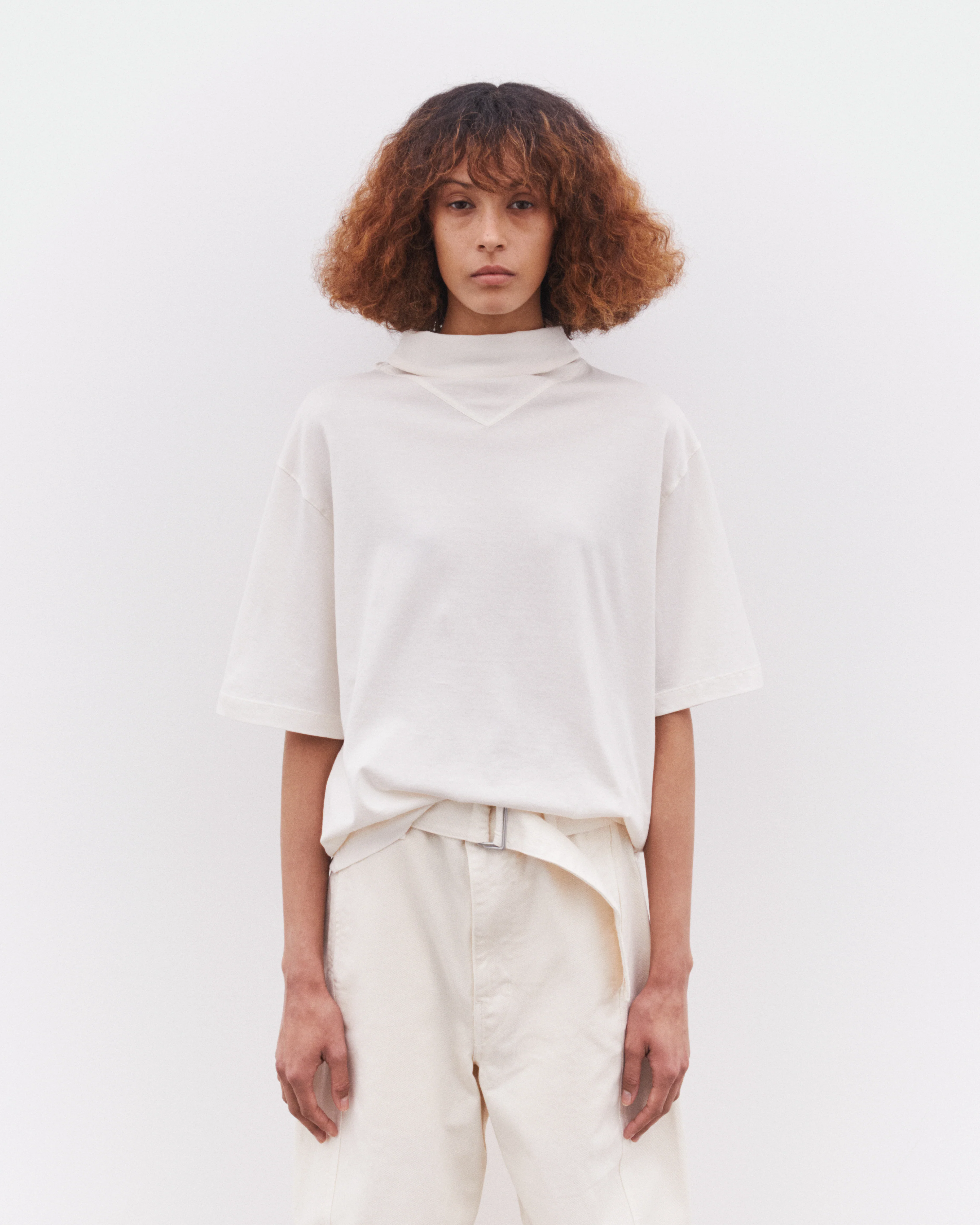 Lemaire - Women’s Foulard T-Shirt - (White) - Image 3