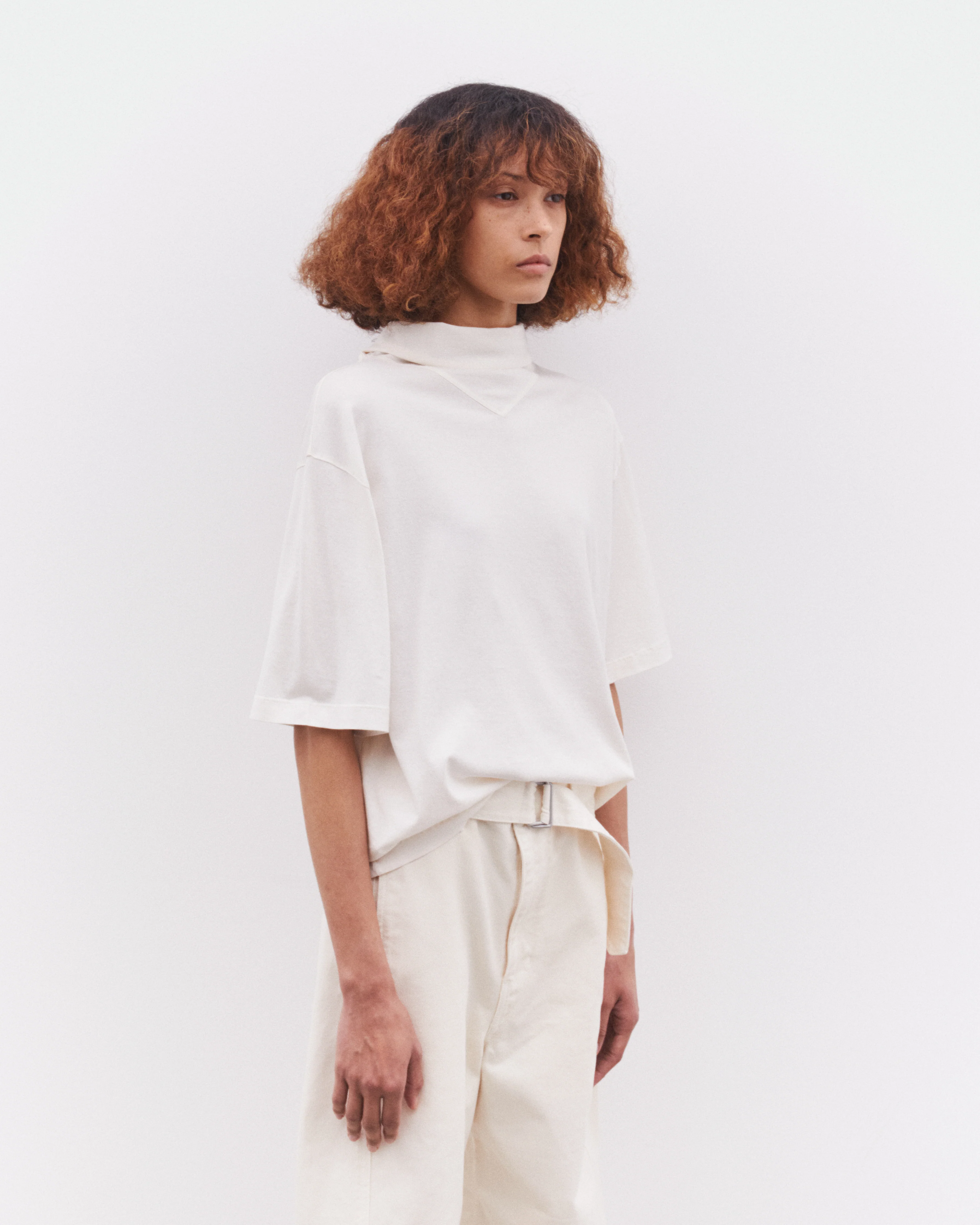 Lemaire - Women’s Foulard T-Shirt - (White) - Image 4