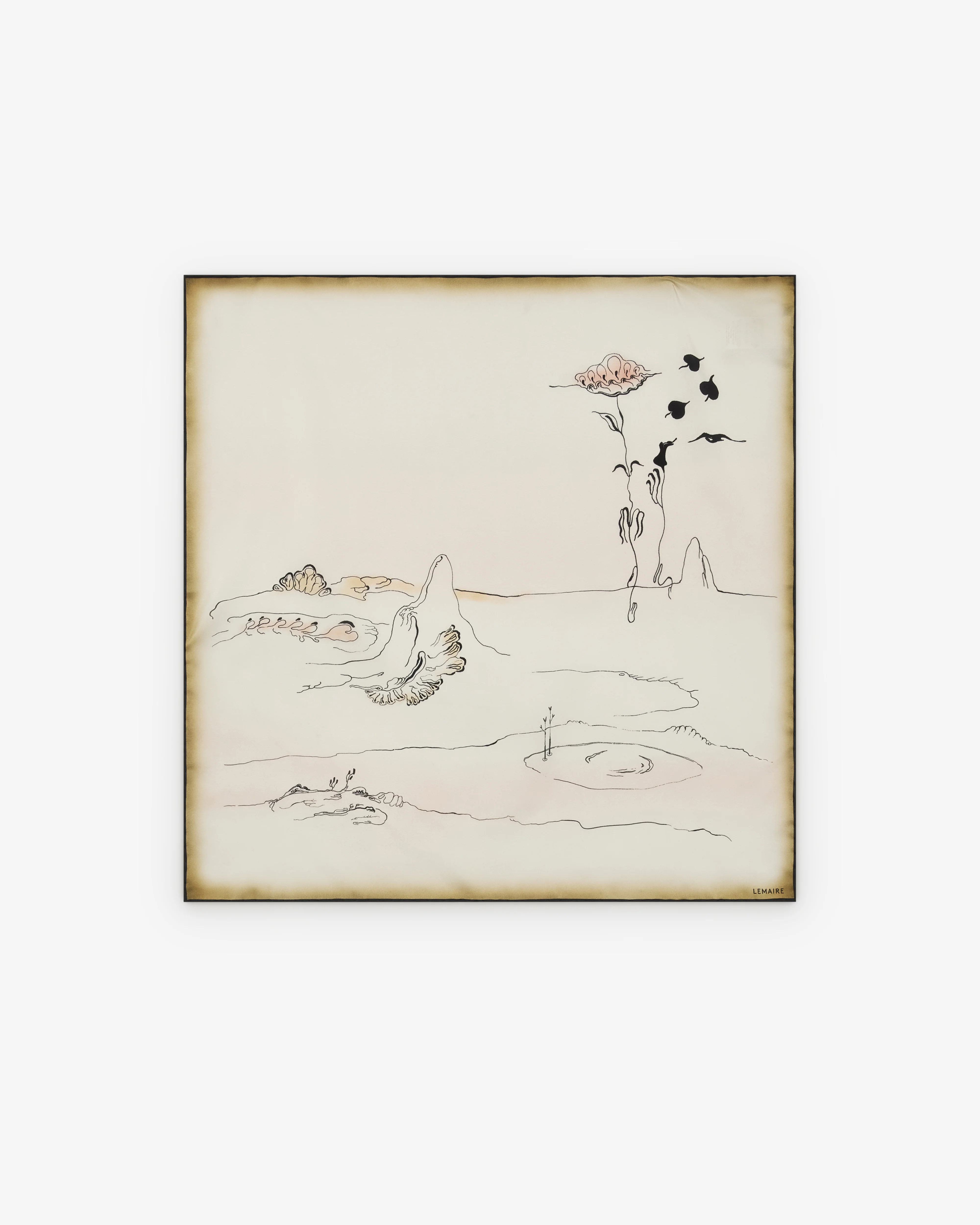 Lemaire - Women's Scarf Landscape Habotai 60x60 In Silk - (White)
