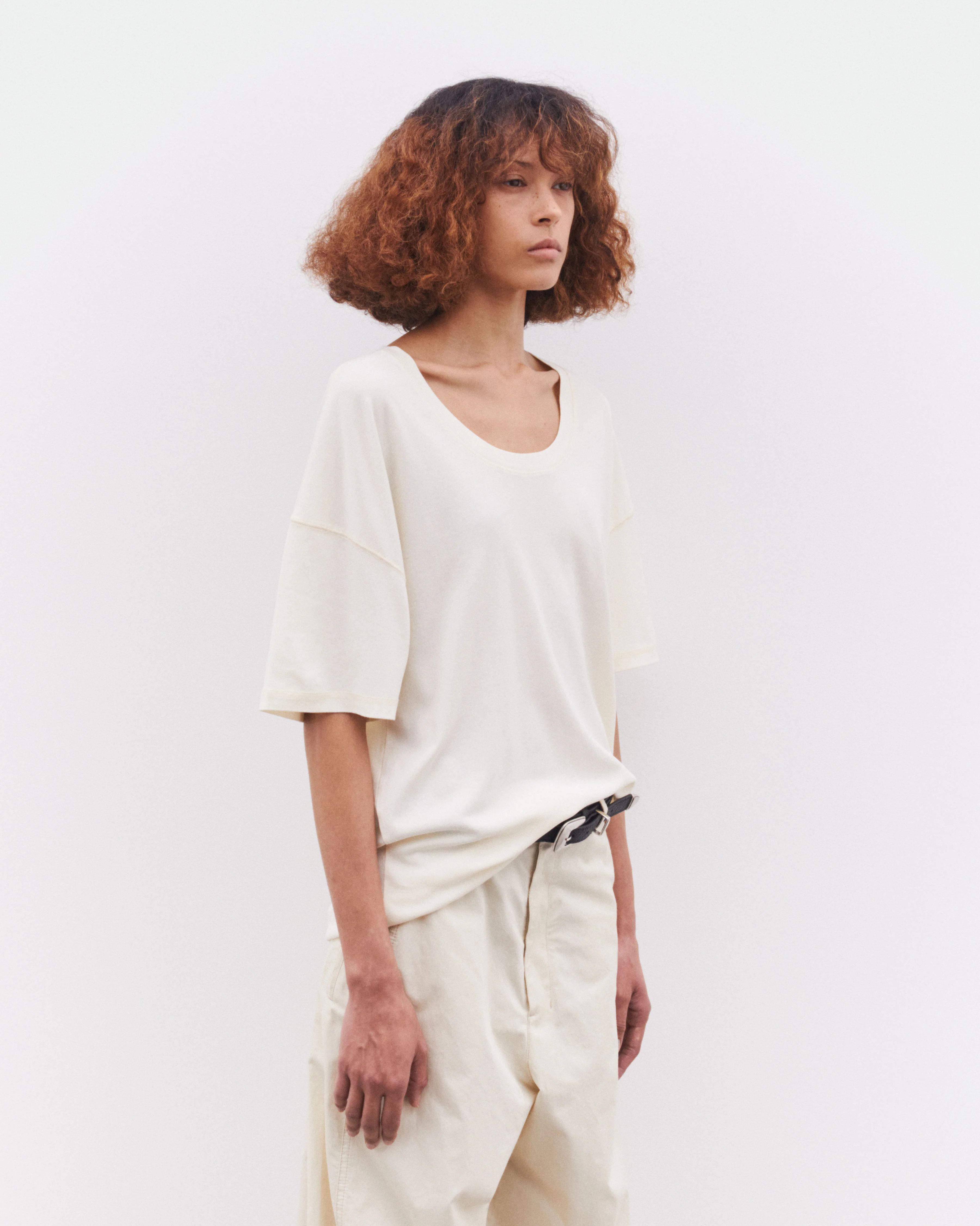 Lemaire - Women’s Rib T-Shirt - (Off White) - Image 4