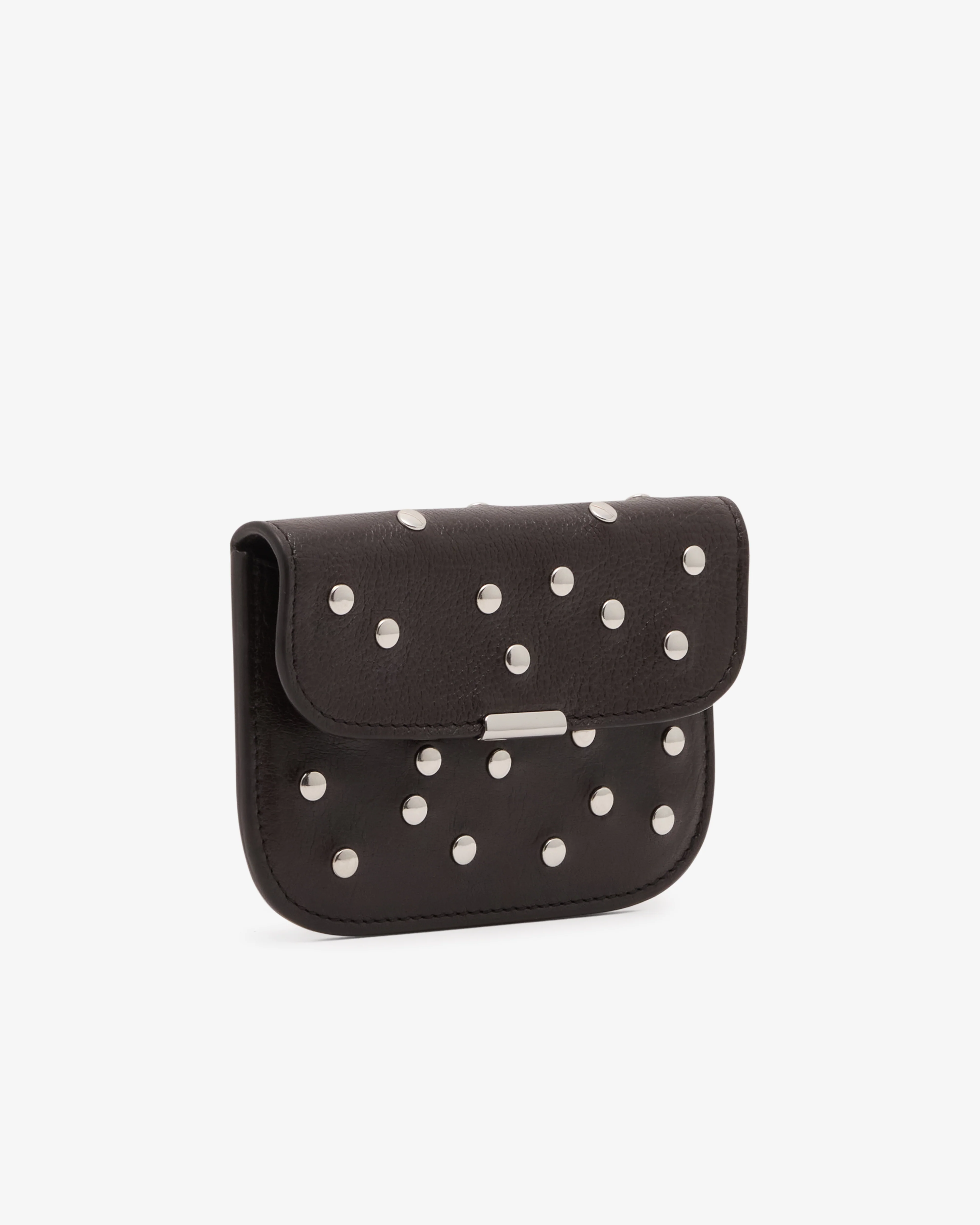 Lemaire  - Women's Soft Tab Studs Dots Card Holder - (Dark Chocolate) - Image 2