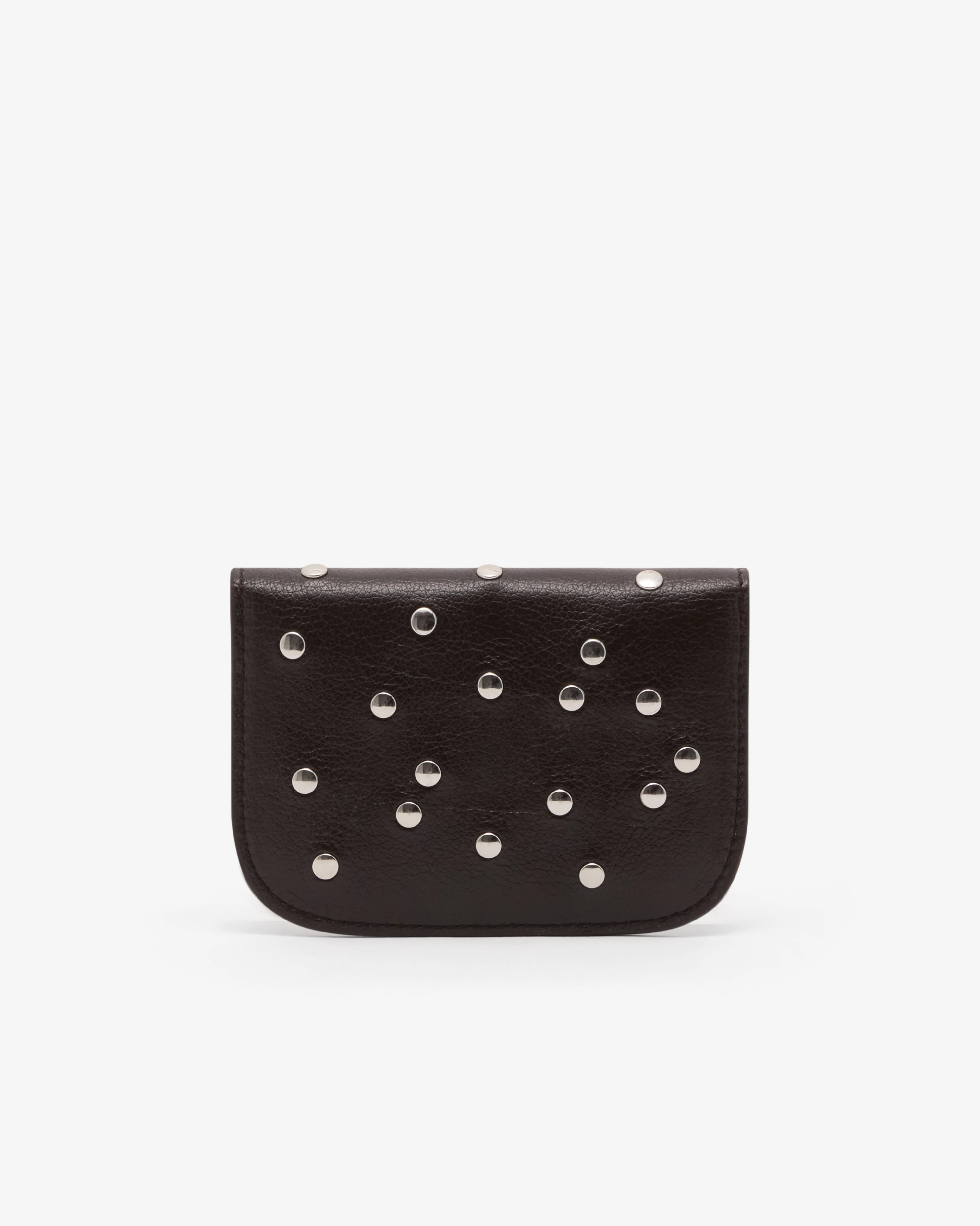 Lemaire  - Women's Soft Tab Studs Dots Card Holder - (Dark Chocolate) - Image 3