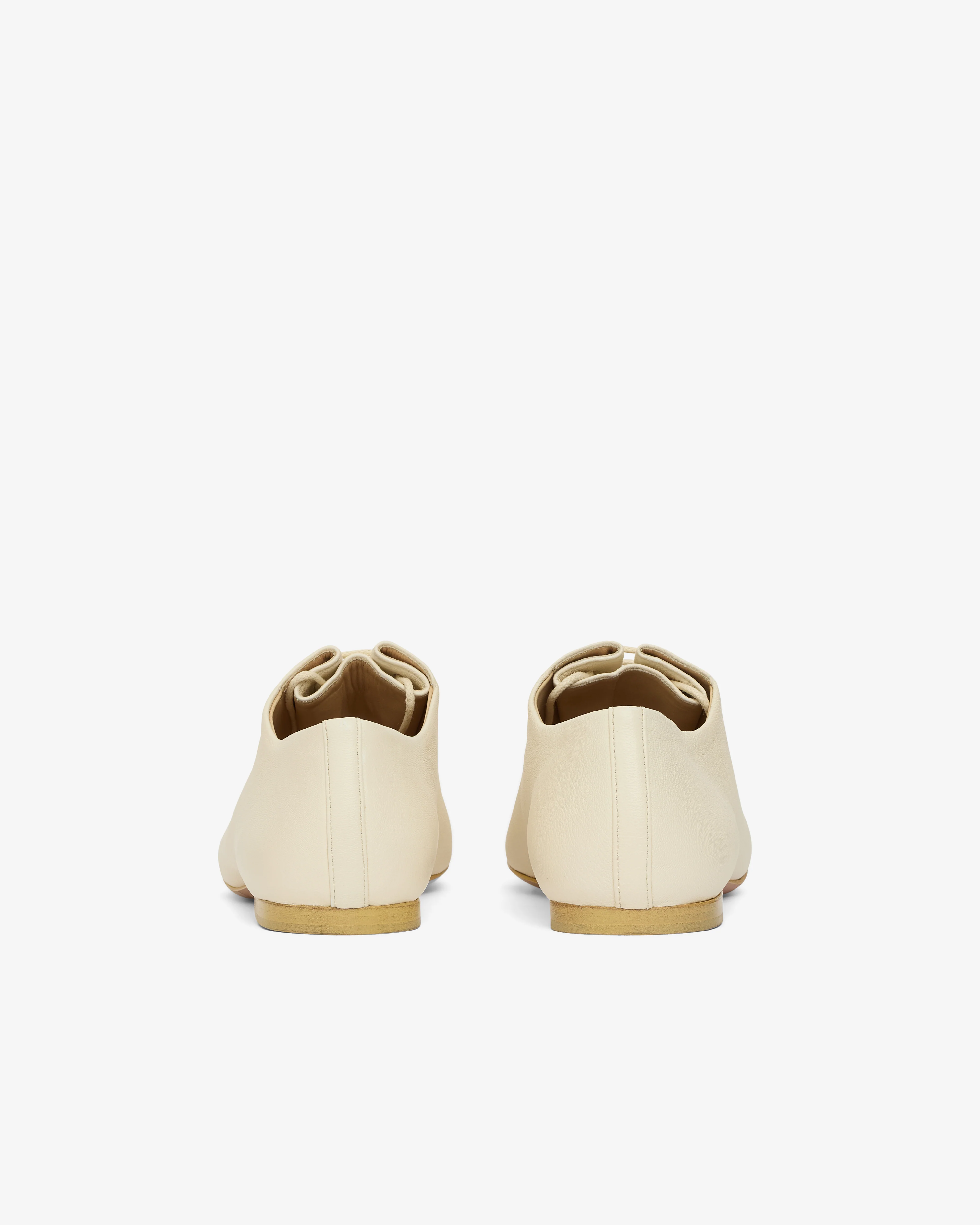 Lemaire - Women's Souris Flat Classic Derbies - (White) - Image 4