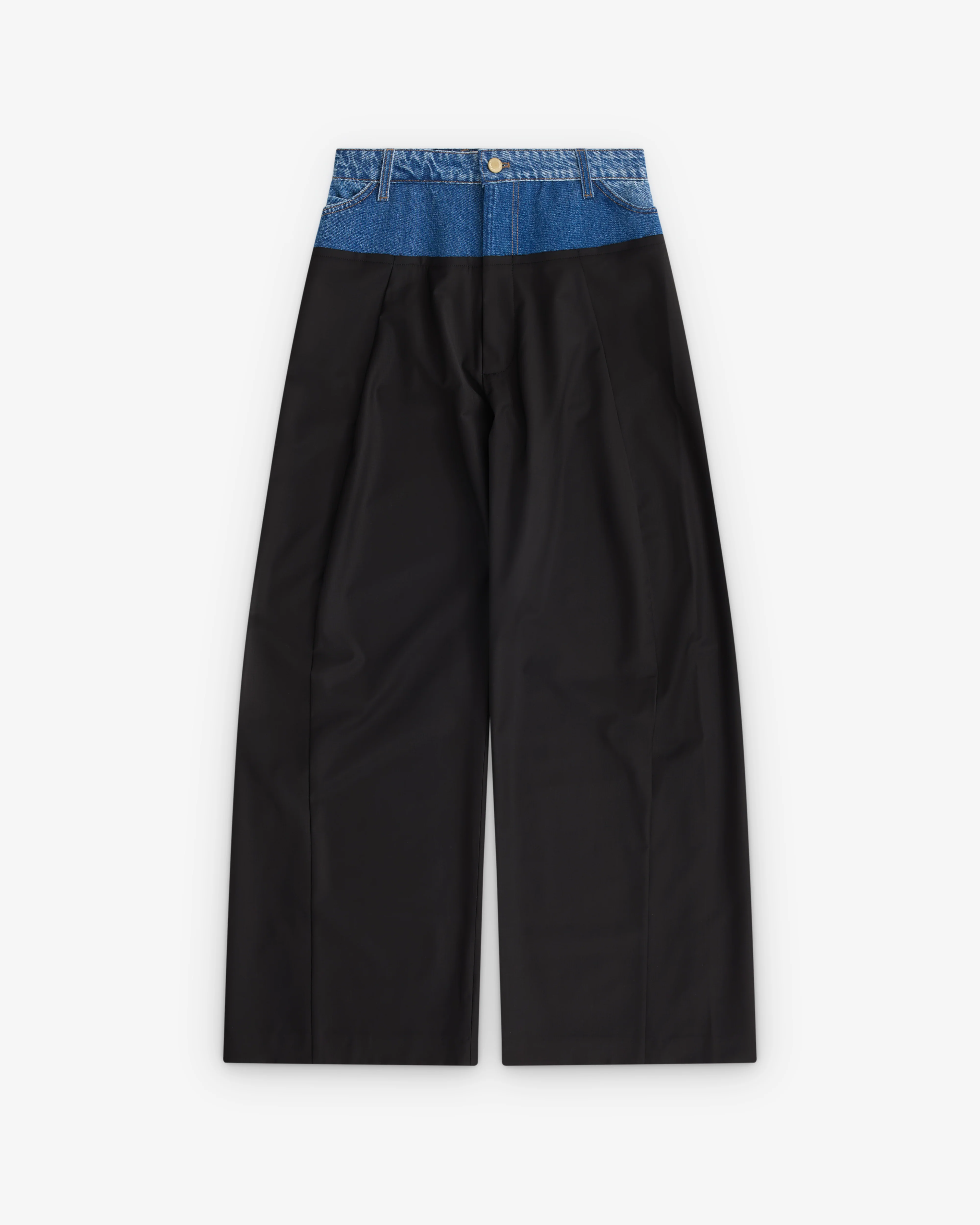 Litkovska - Women's Denim Panelled Trousers - (Navy)