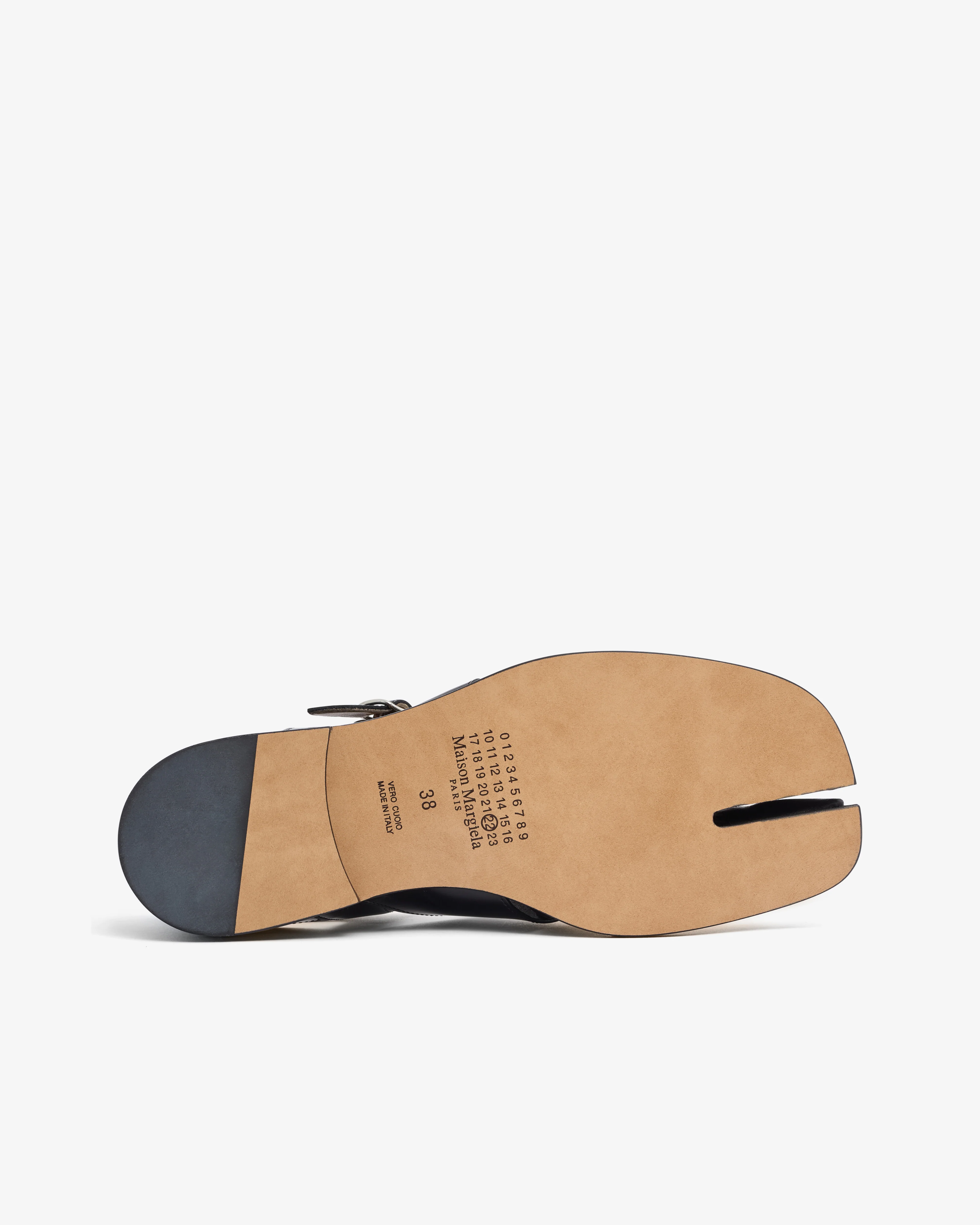 Maison Margiela - Women’s Tabi Leather Sandals - (Black) - Image 6
