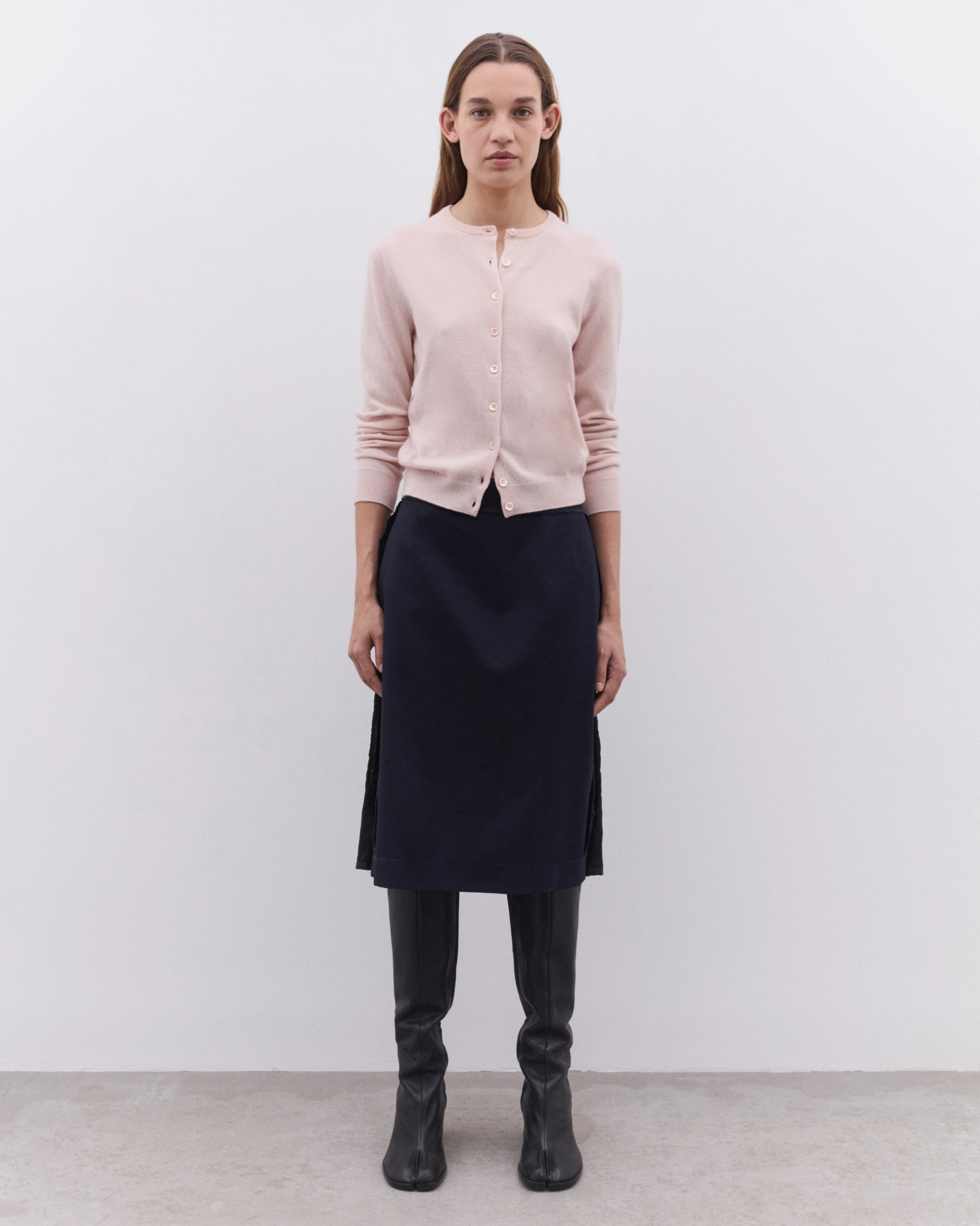 Maison Margiela - Women’s Round Neck Cardigan - (Pale Pink) - Image 6