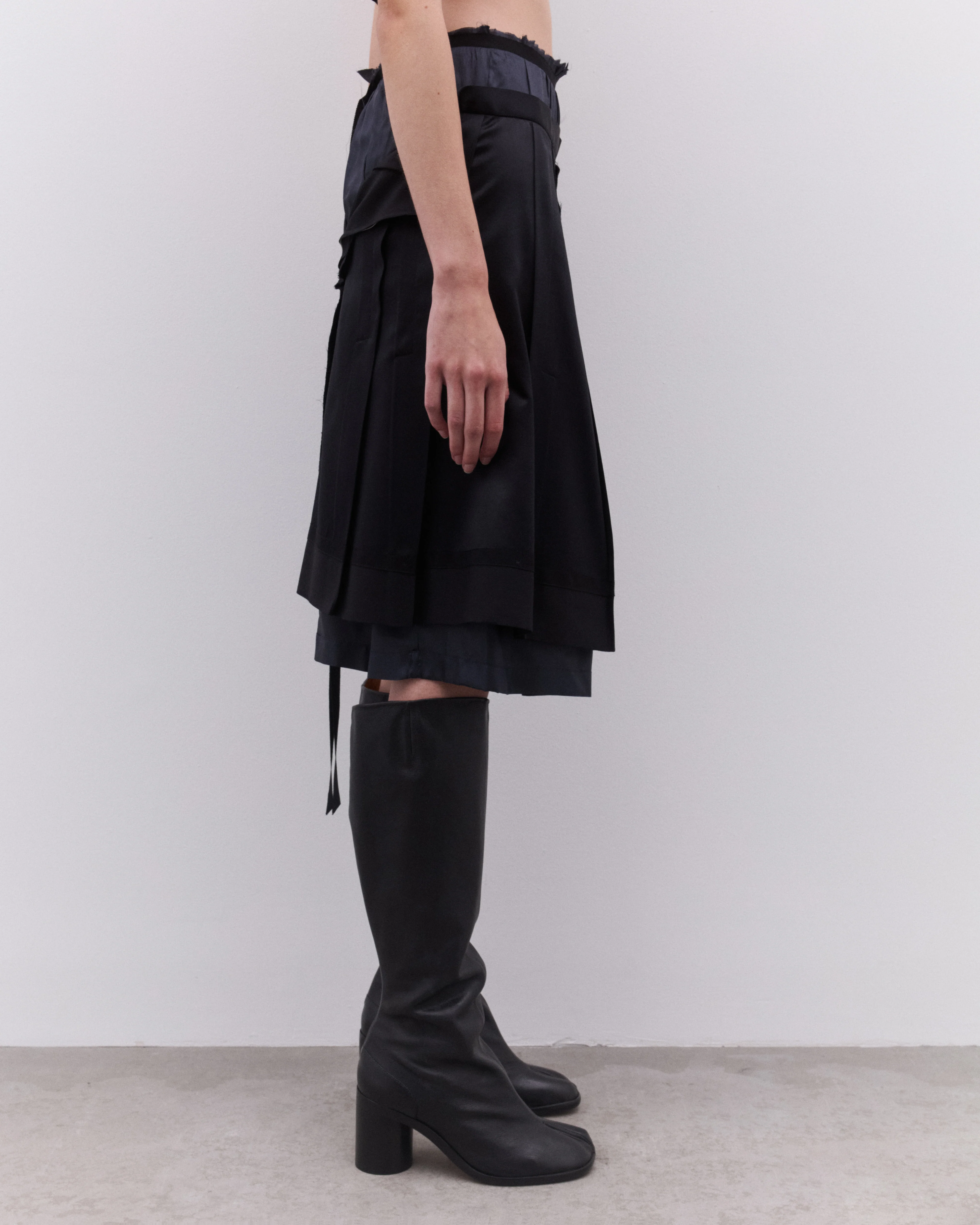 Maison Margiela - Women’s Layered Midi Skirt - (Black) - Image 4