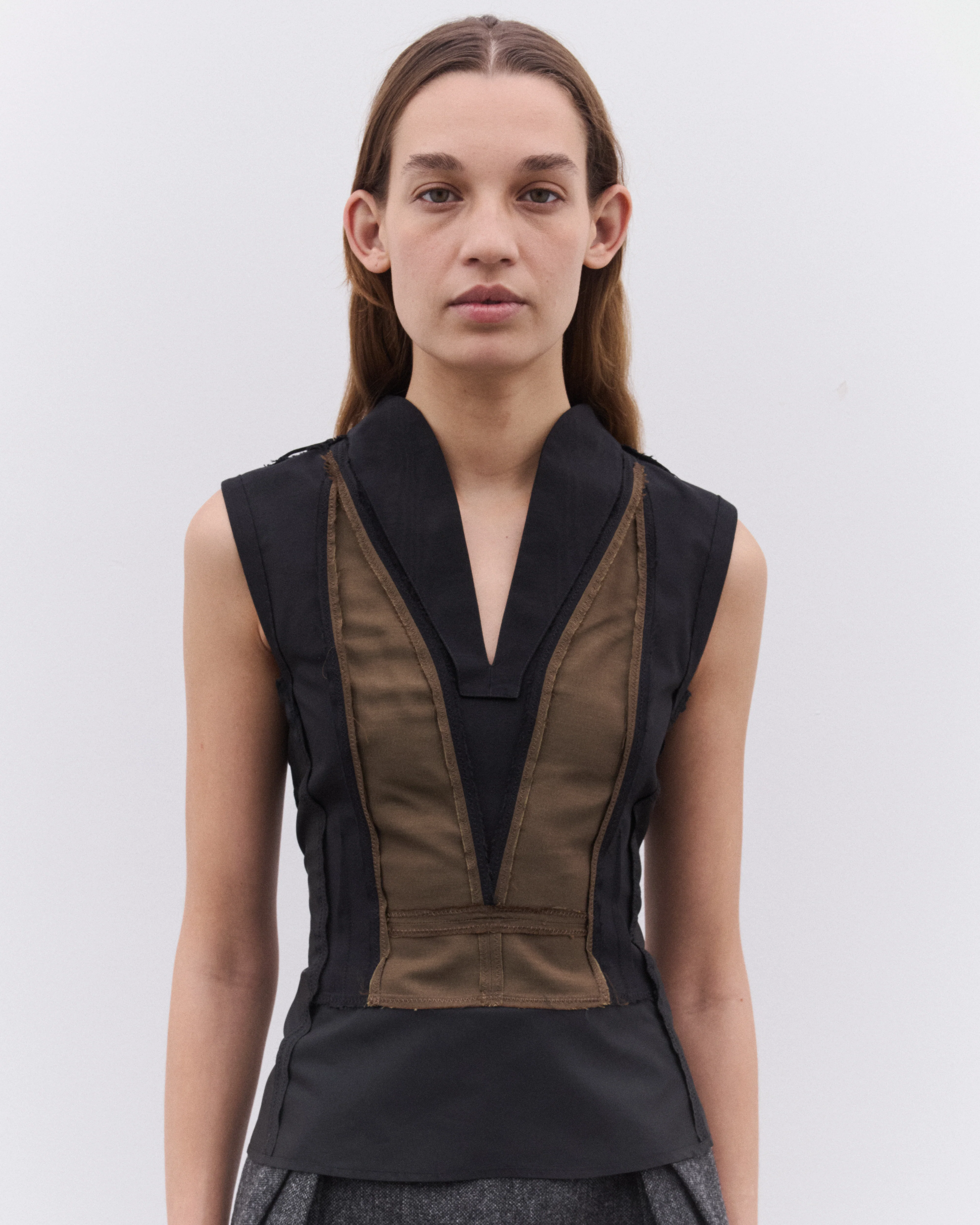 Maison Margiela - Women’s Tailored Top - (Black/Fern Green) - Image 3