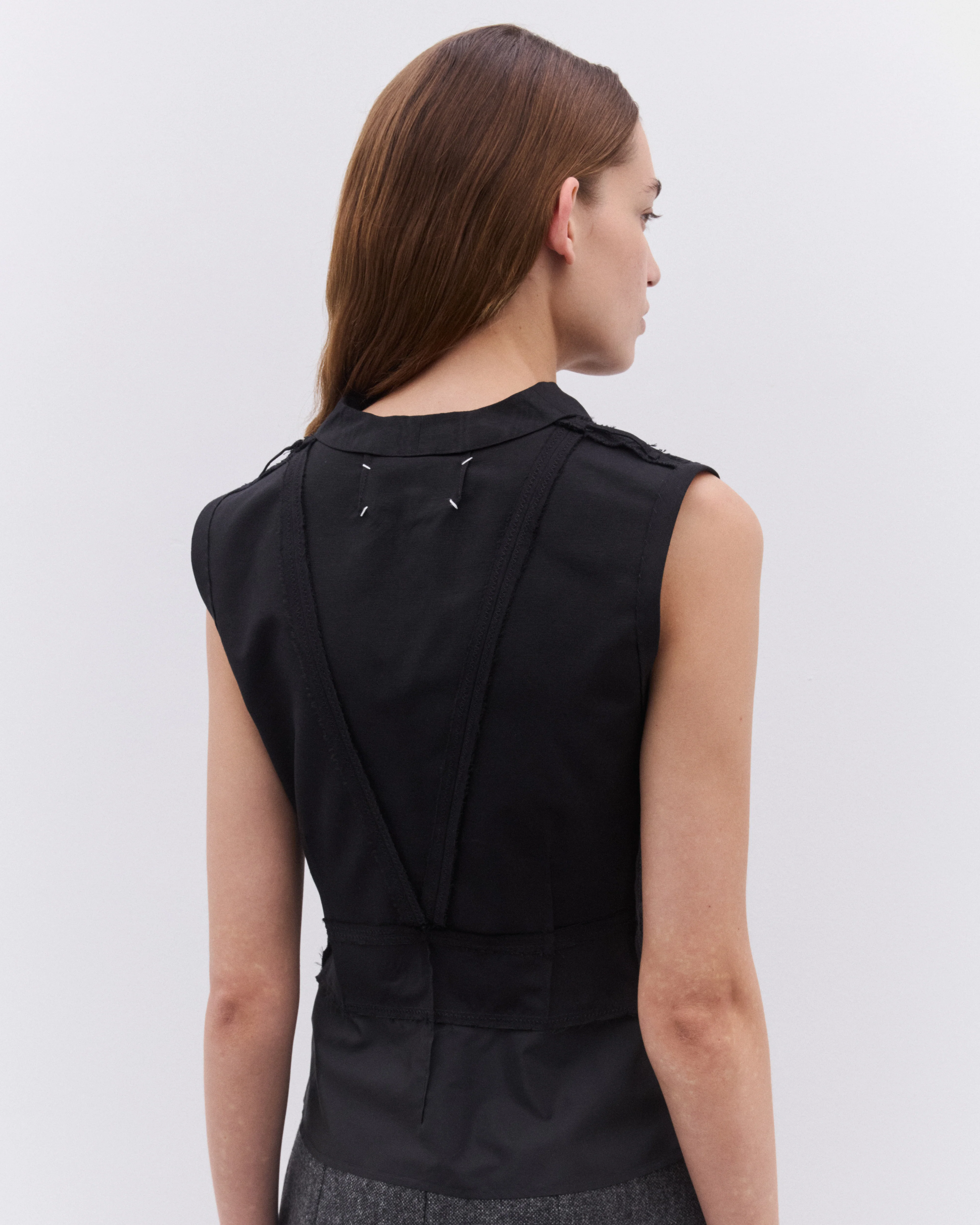 Maison Margiela - Women’s Tailored Top - (Black/Fern Green) - Image 5
