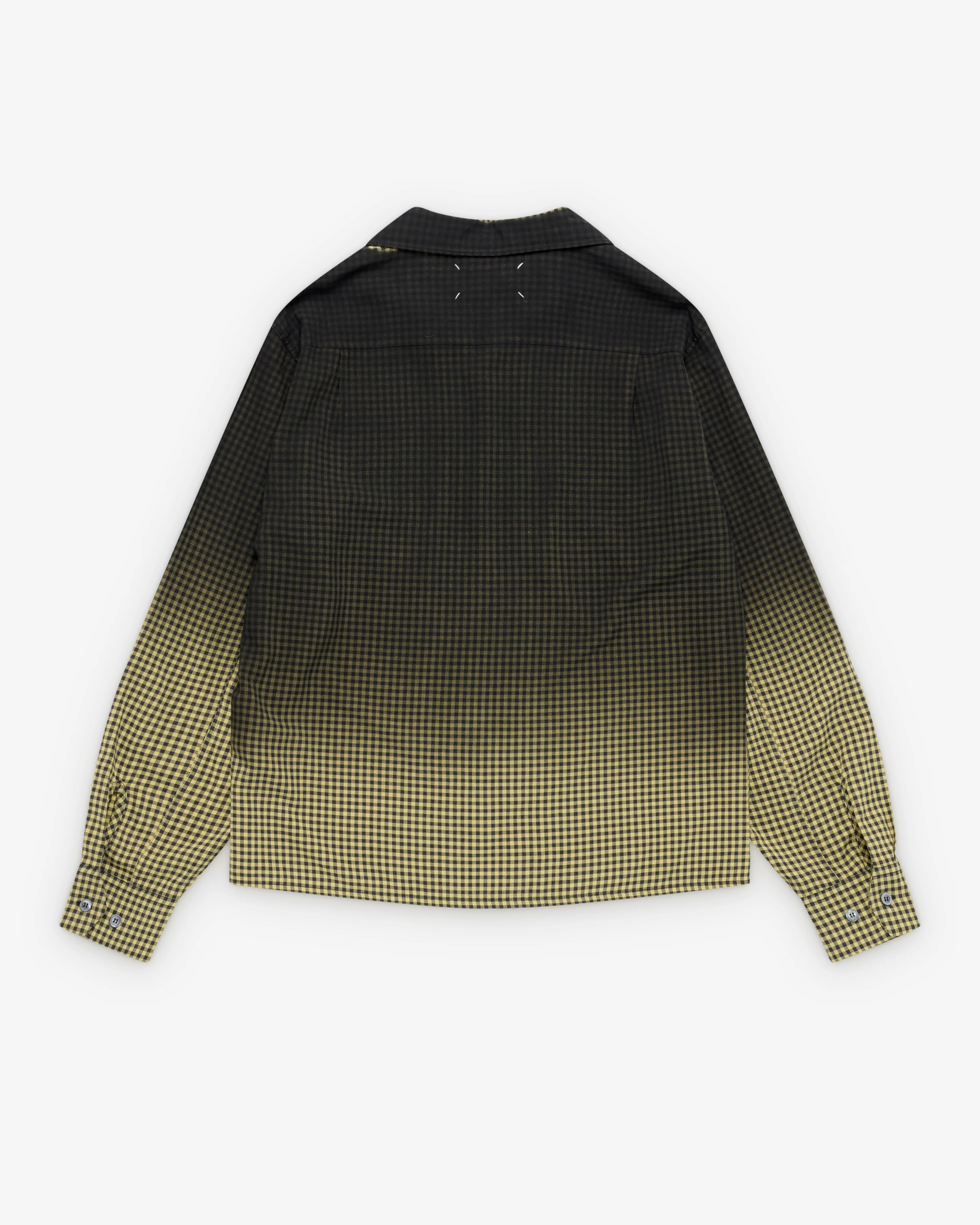 Maison Margiela - Men's Long-Sleeved Shirt - (Black/Yellow) - Image 2