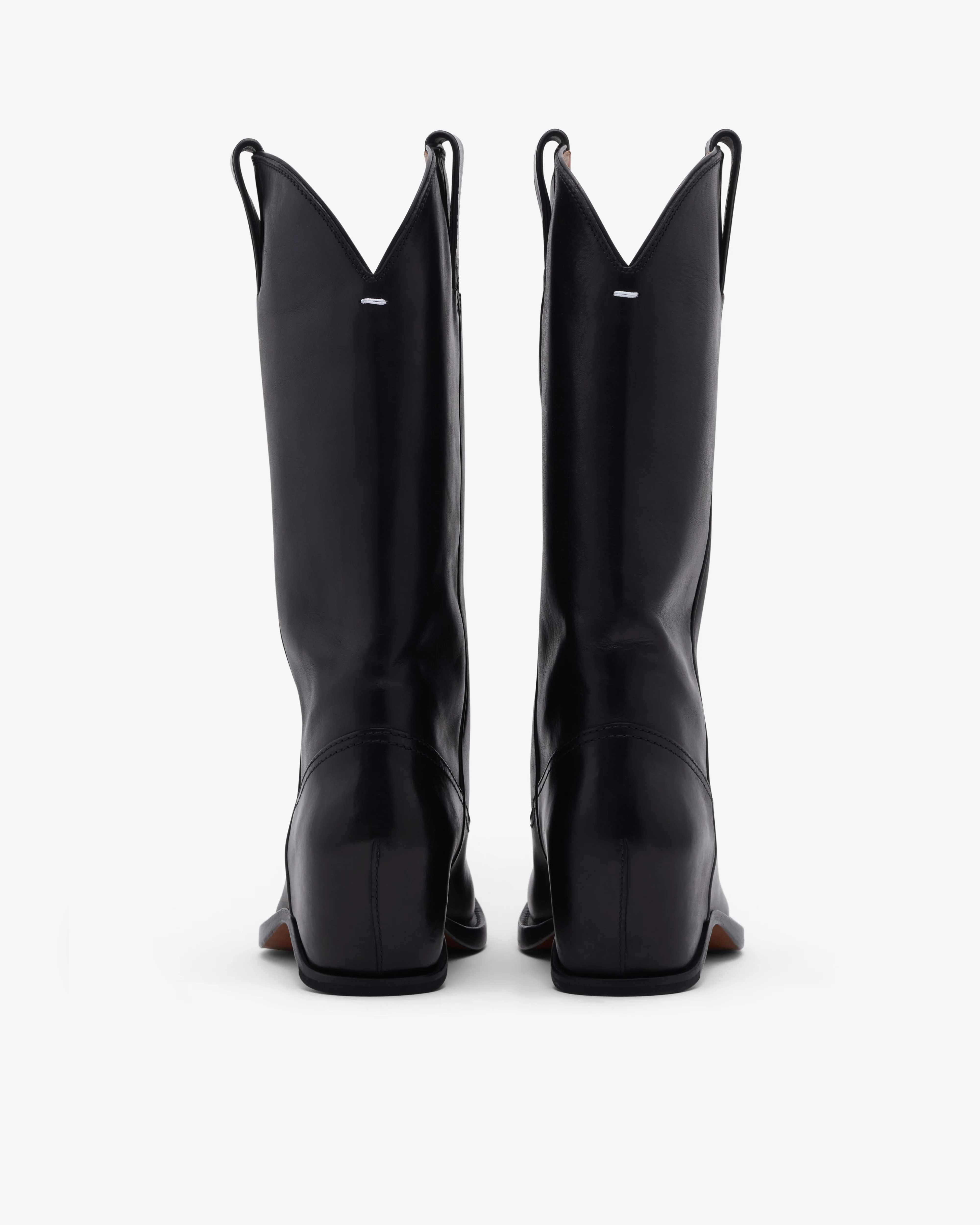 Maison Margiela - Women's Heel-less Western Boots - (Black) - Image 4