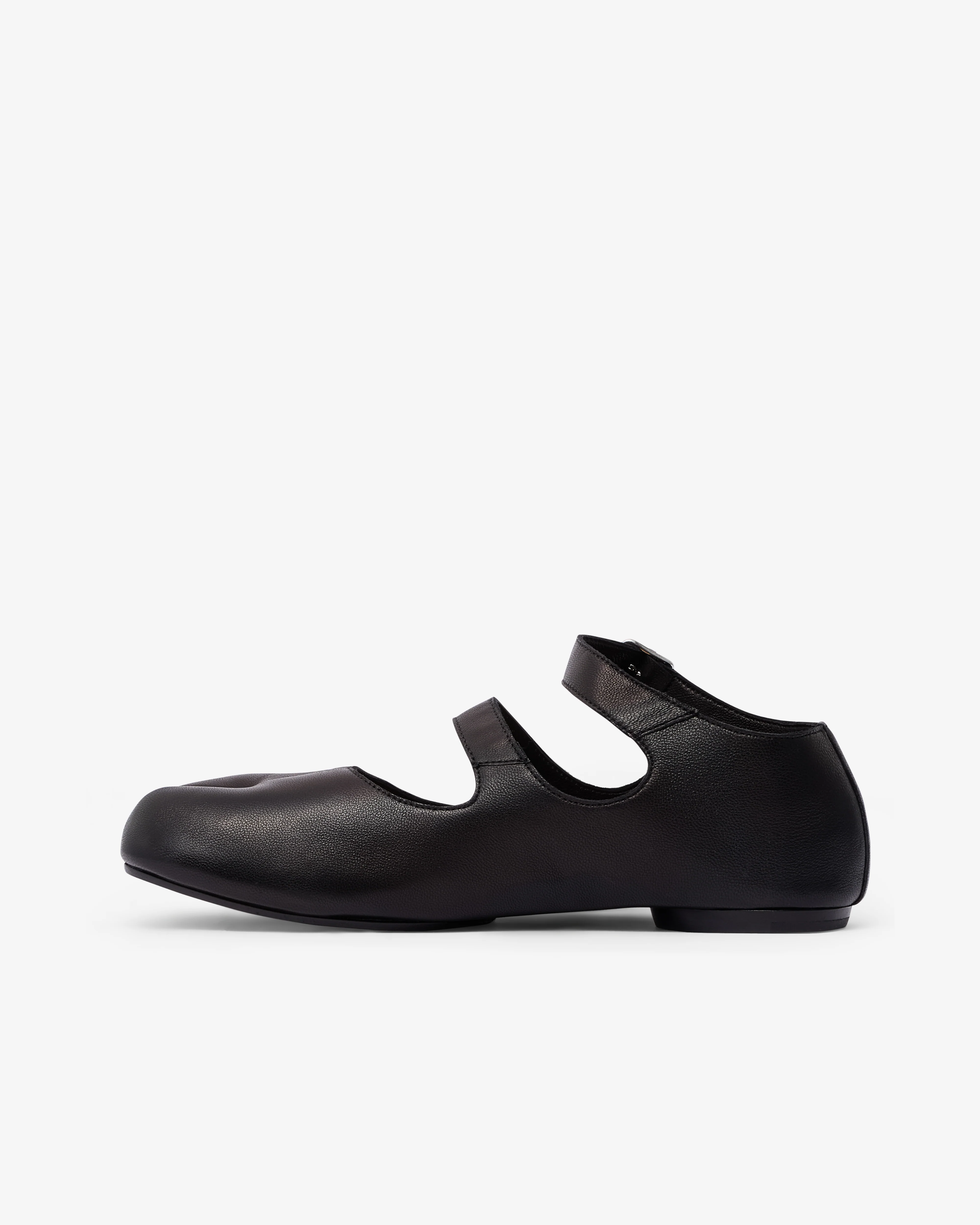 Maison Margiela - Women's Tabi Calfskin Ballerinas - (Black) - Image 3