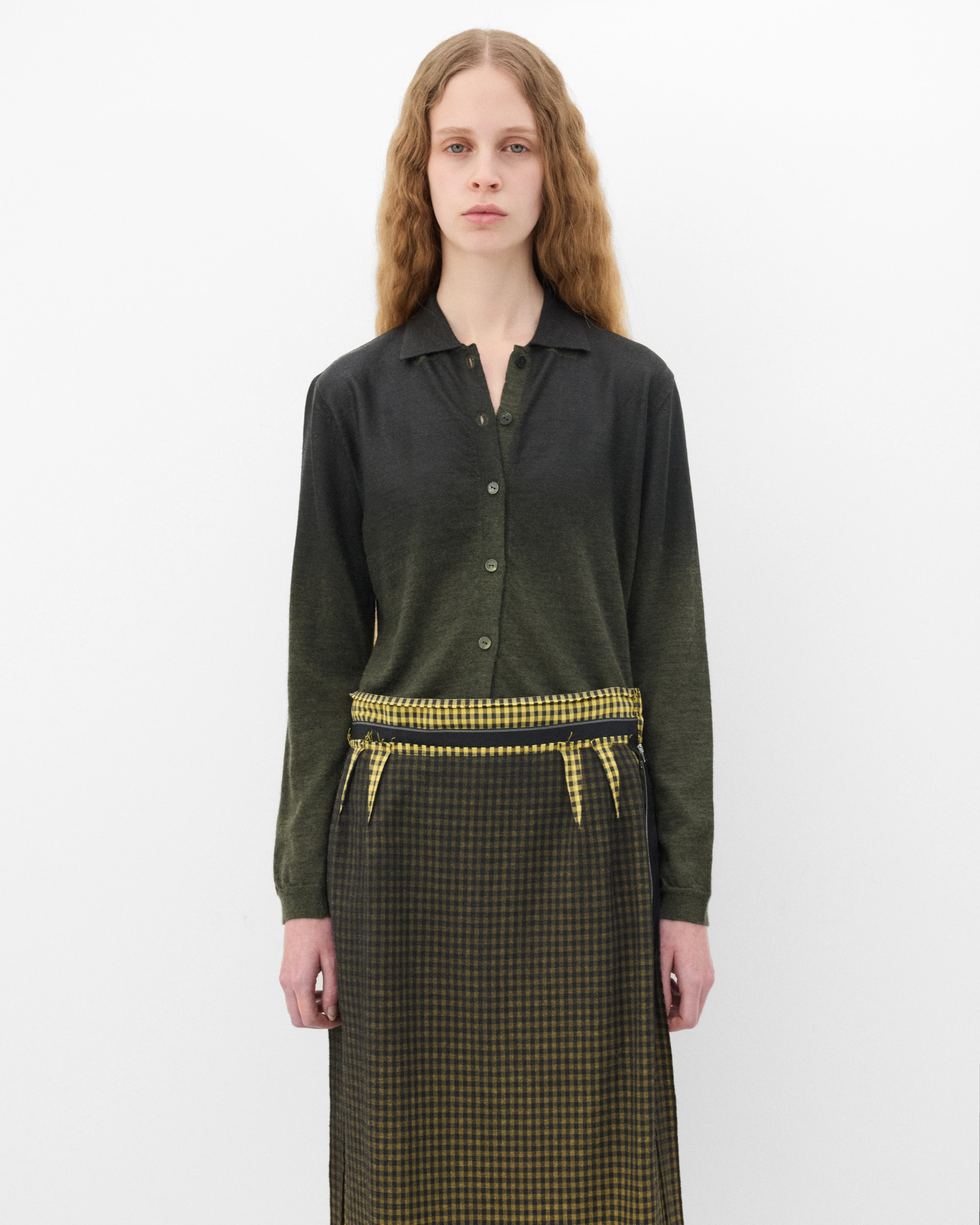 Maison Margiela - Wool Blend Cardigan - (Green) - Image 3