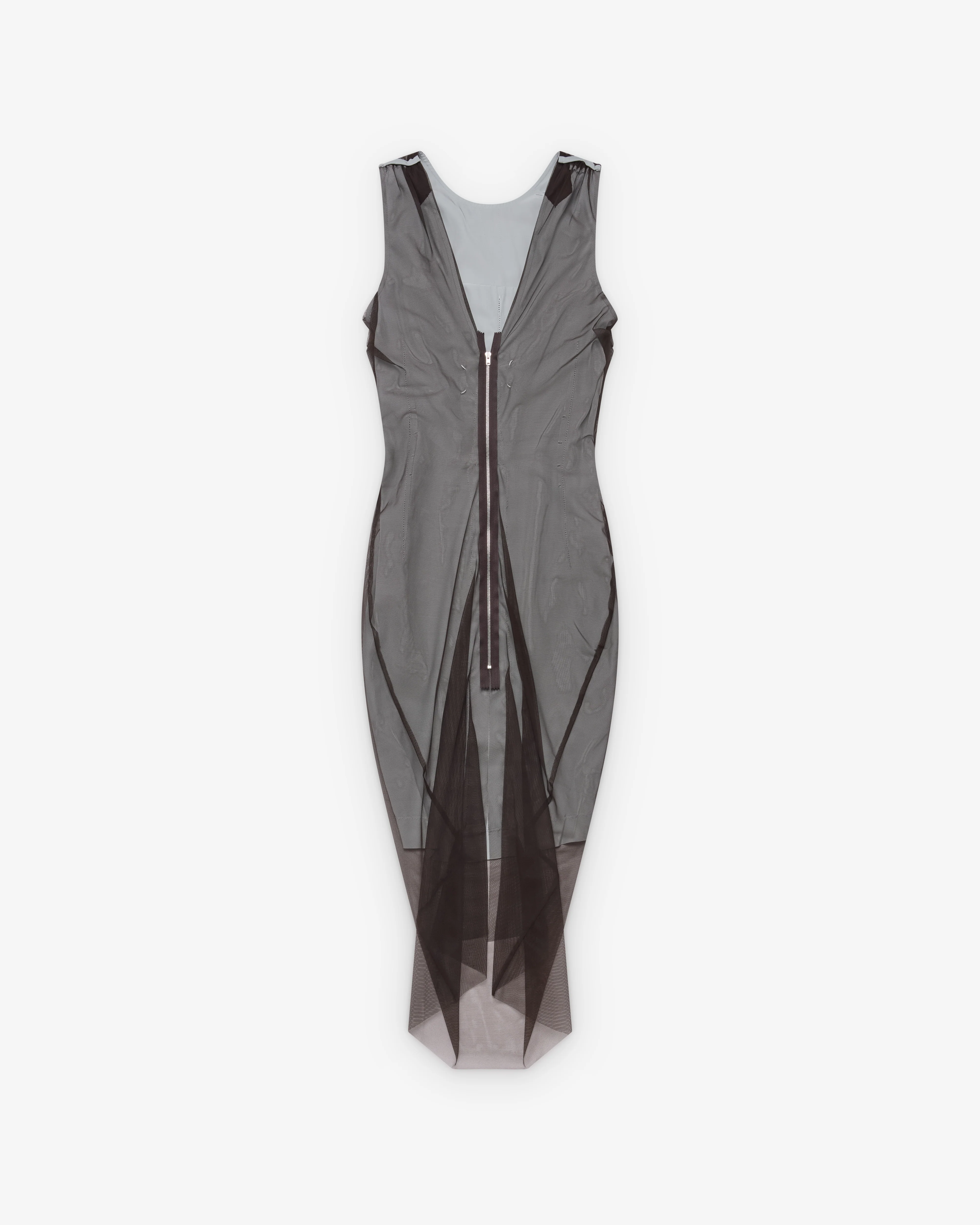 Maison Margiela - Women's Sheer Midi Dress - (Brown) - Image 2