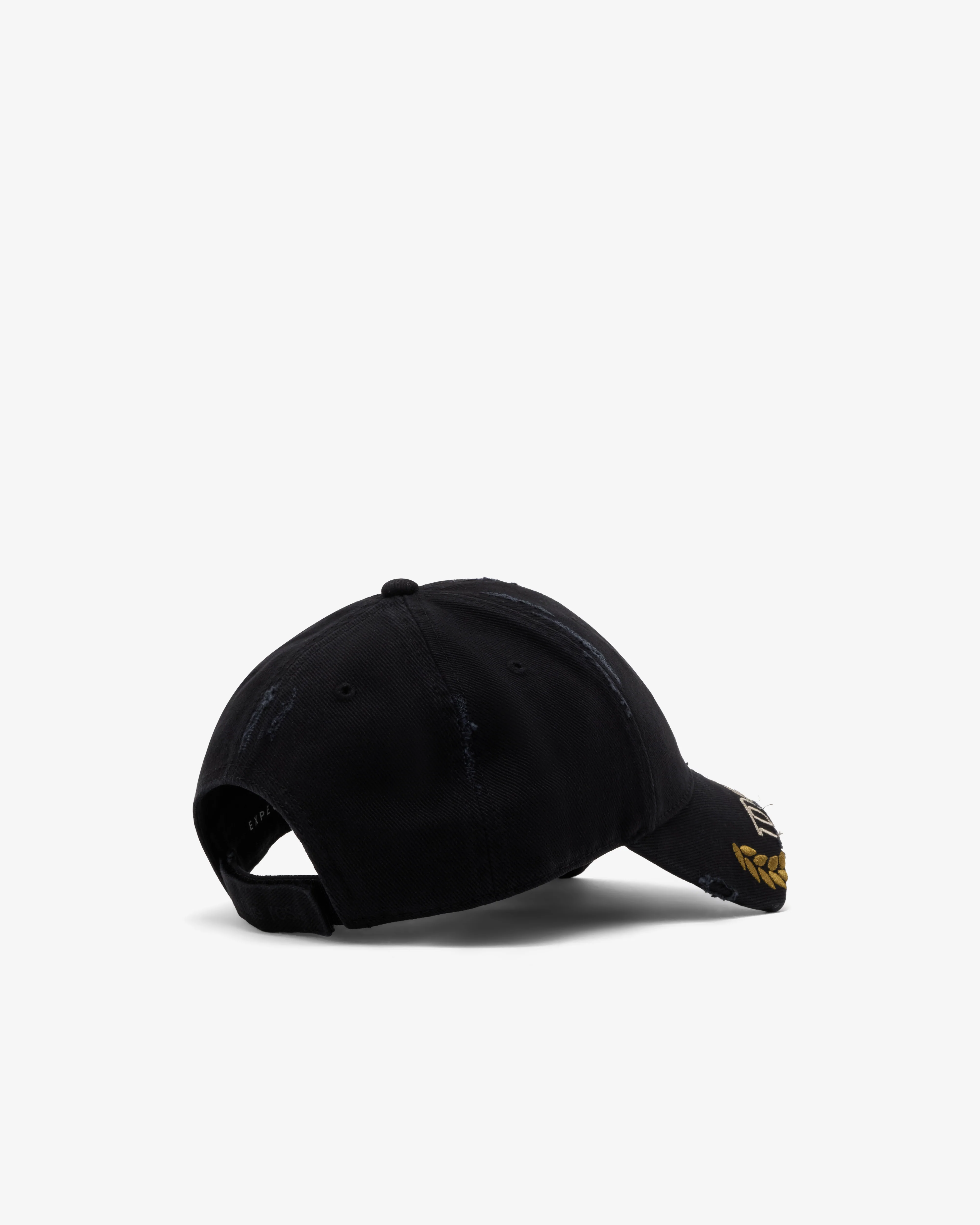 Martine Rose - Men's Cut Peak Cap - (Black Wash) - Image 3