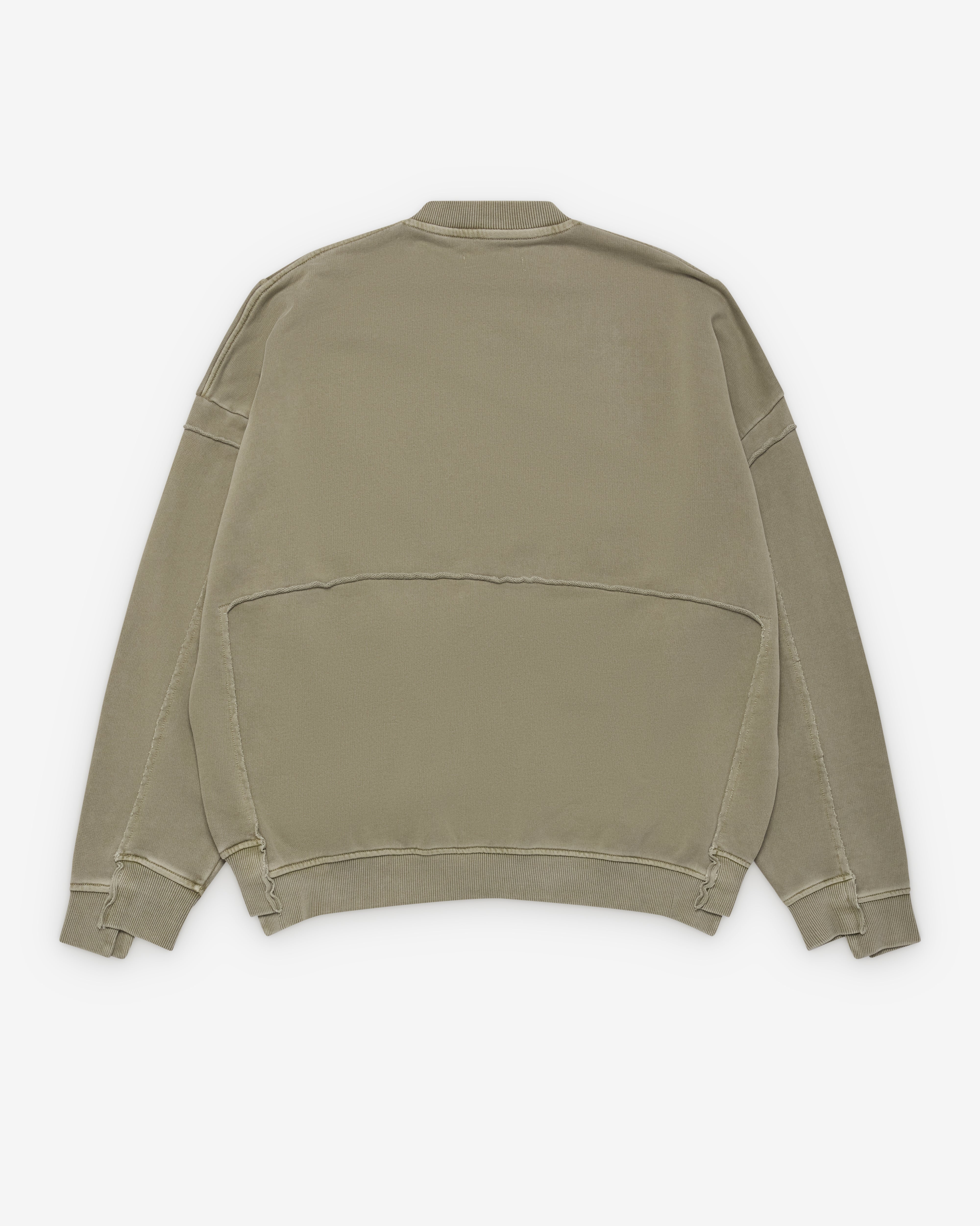 Martine Rose - Men's Zip Up Crew - (Sage Green) - Image 2