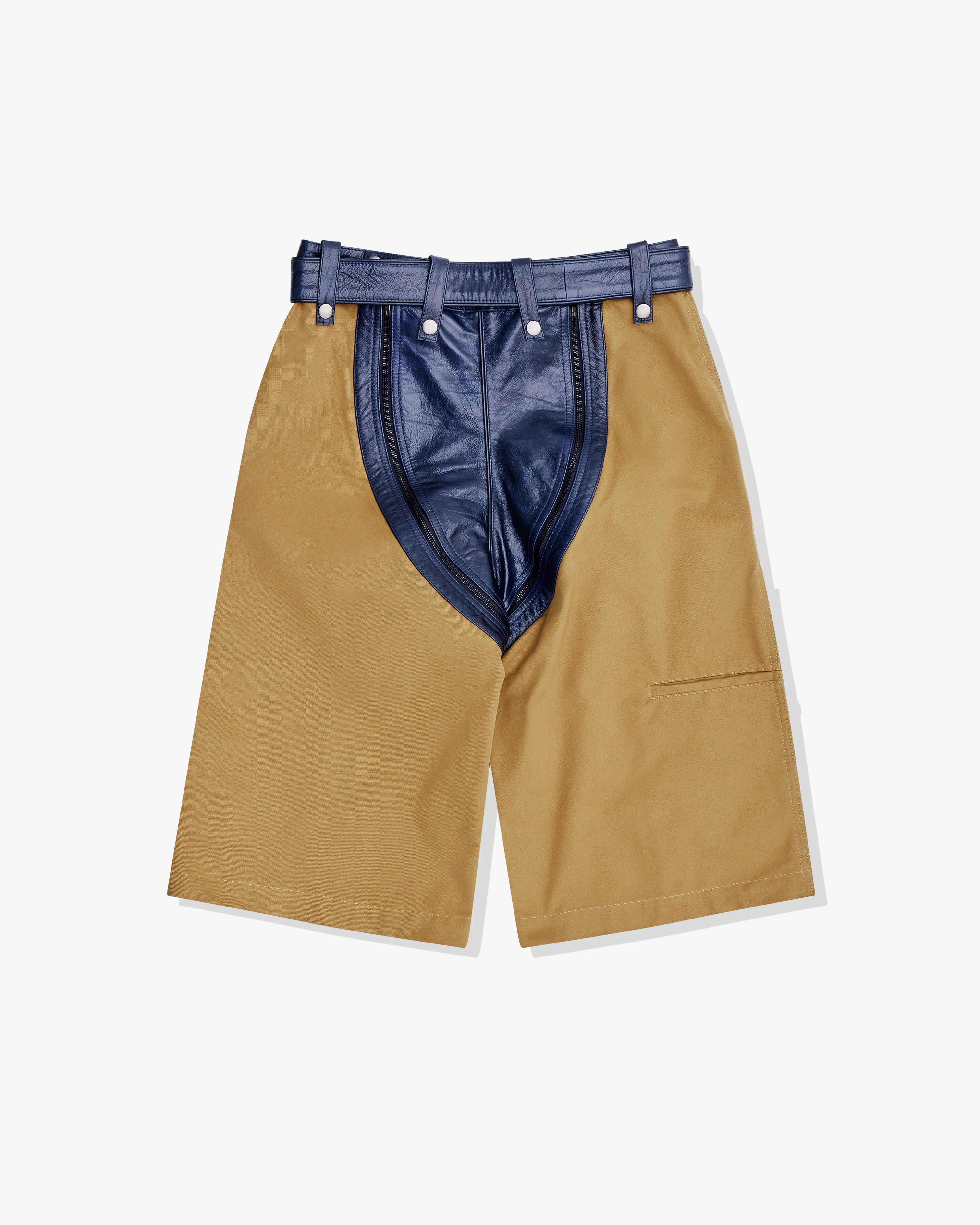 Martine Rose - Men’s Zip Chap Utility Short - (Blue/Yellow)