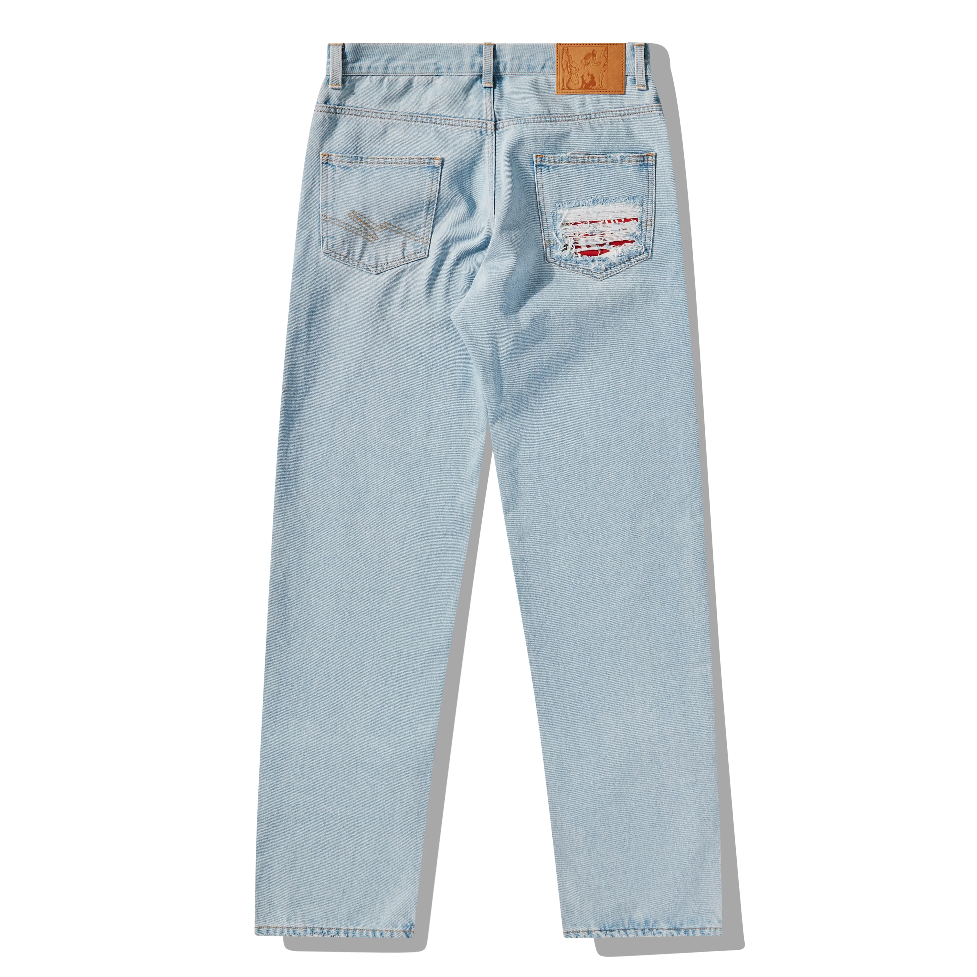 Martine Rose - Stella Artois Relaxed Fit Mended Jean - (Bleach Wash) - Image 2