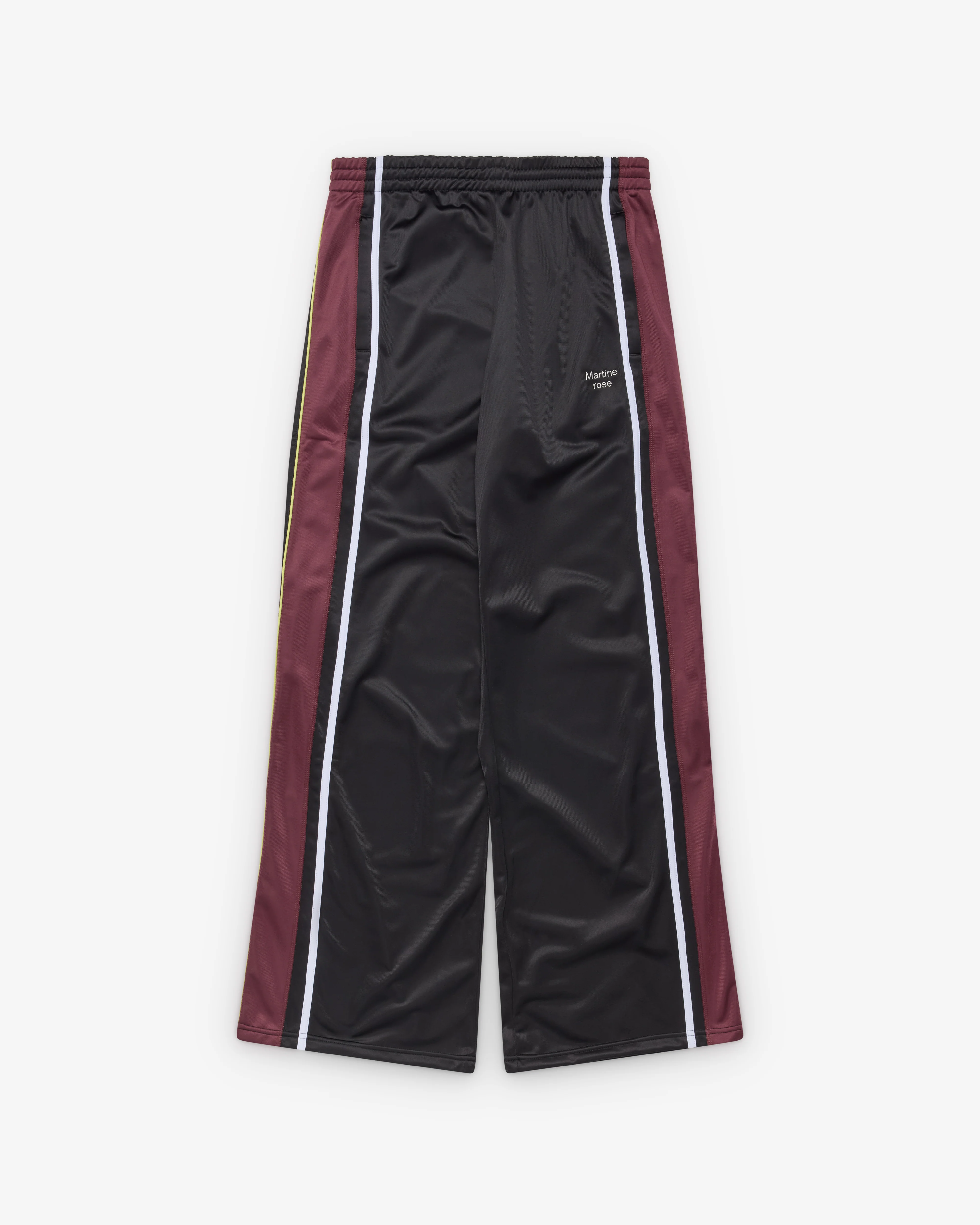 Martine Rose - Women's Wide Leg Trackpant - (Black/Burgundy)