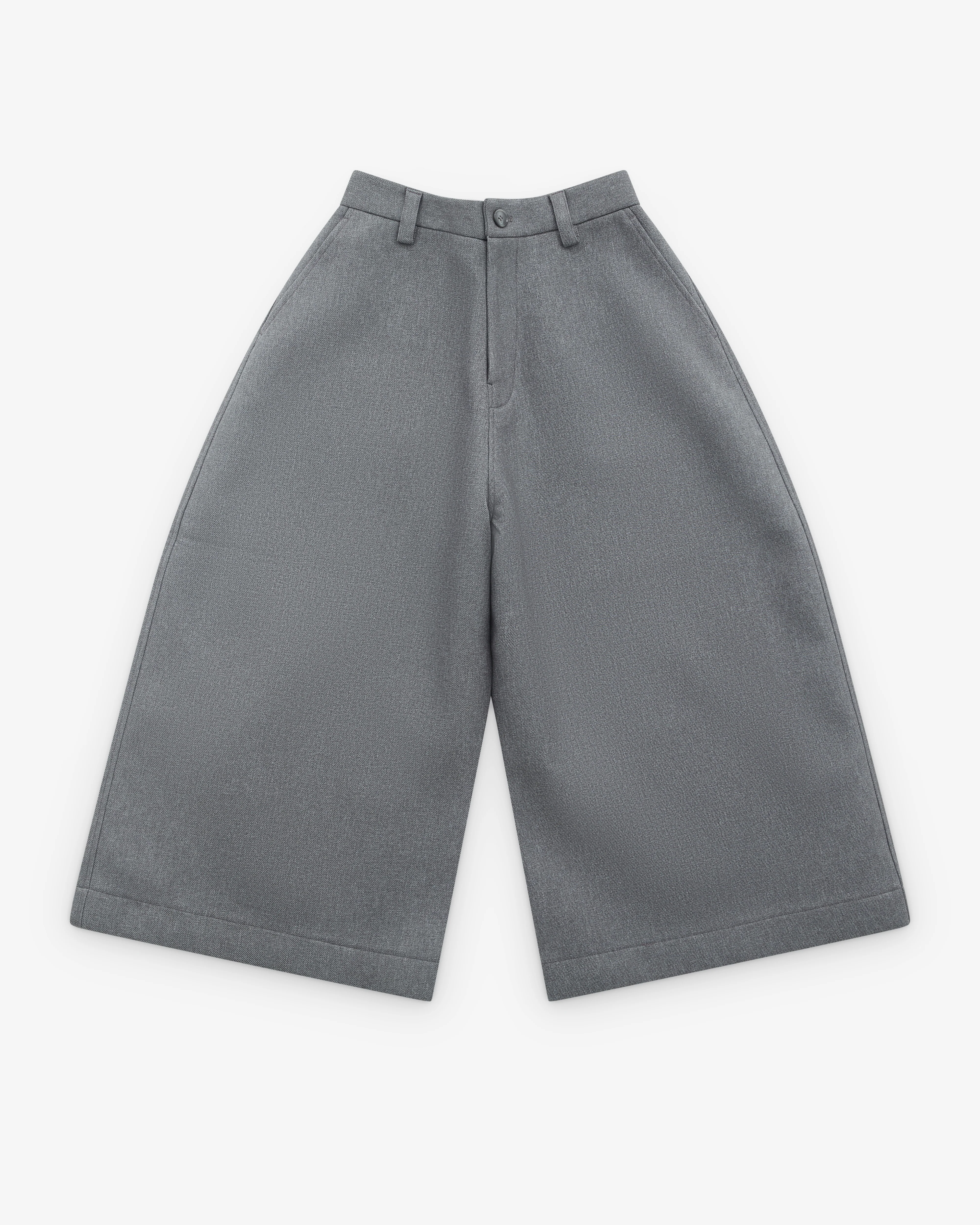 Melitta Baumeister - Women's Bonded Wool Culottes - (Melange Grey)
