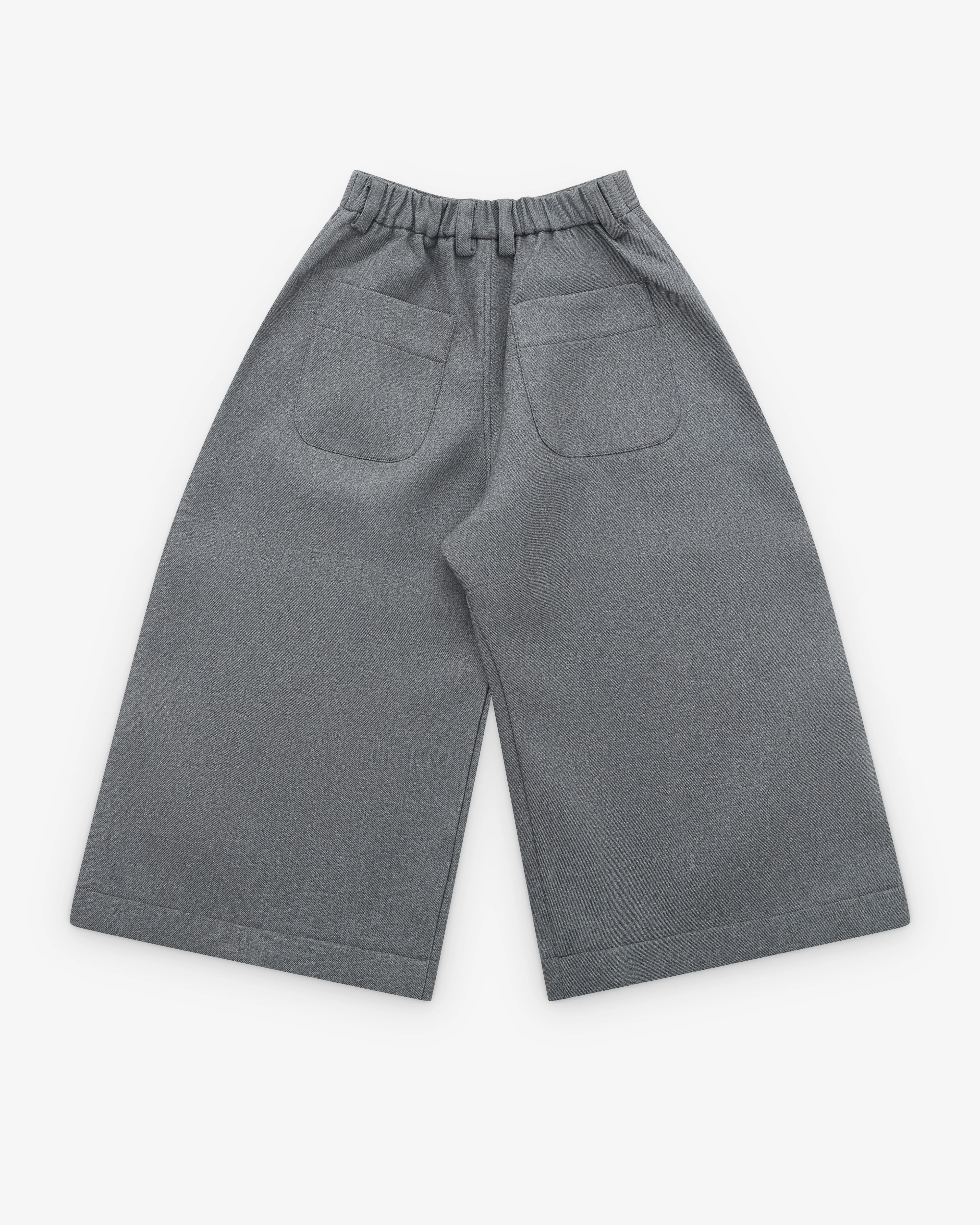 Melitta Baumeister - Women's Bonded Wool Culottes - (Melange Grey) - Image 2