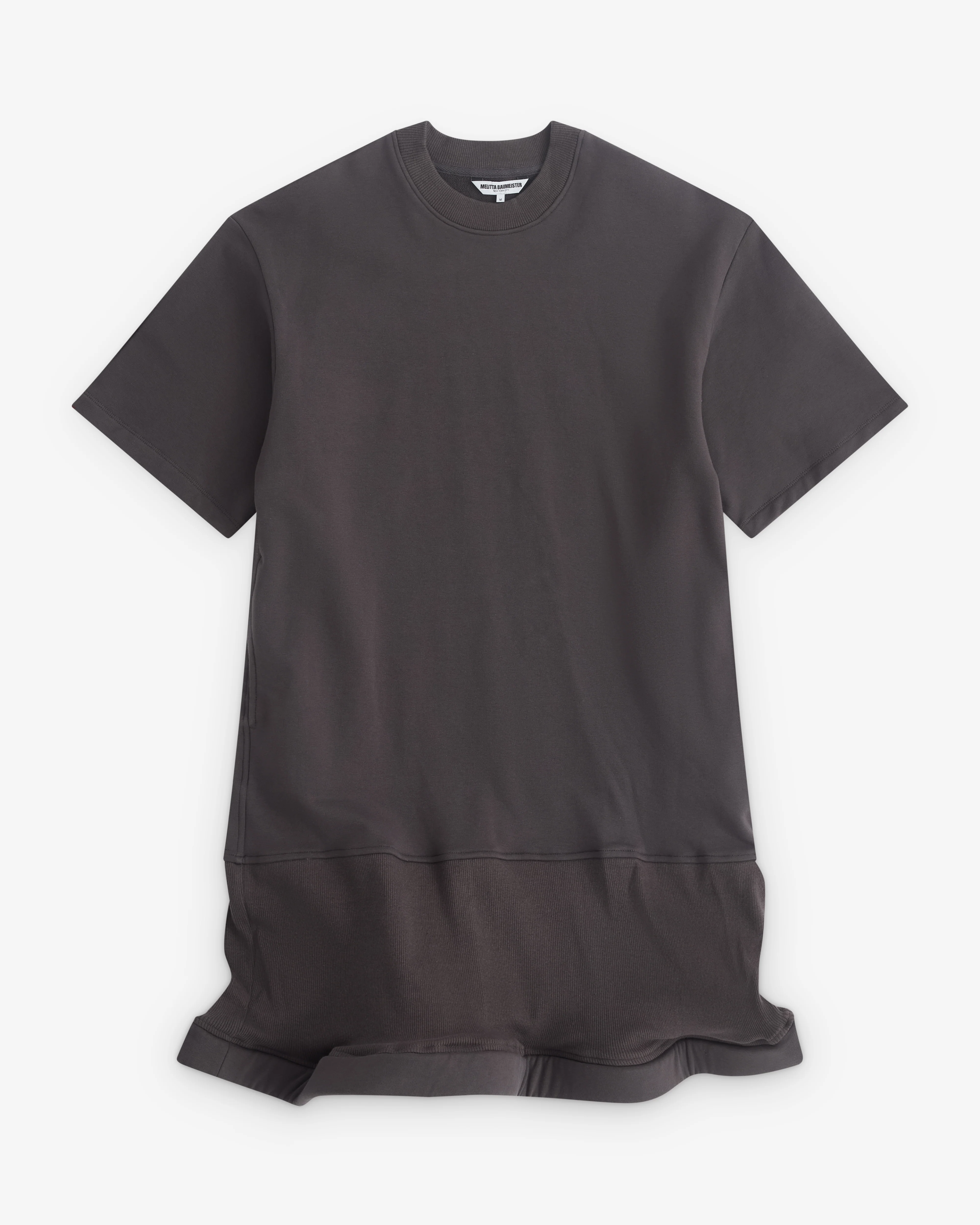 Melitta Baumeister - Women's Wavy Hem T-Dress - (Cold Grey)