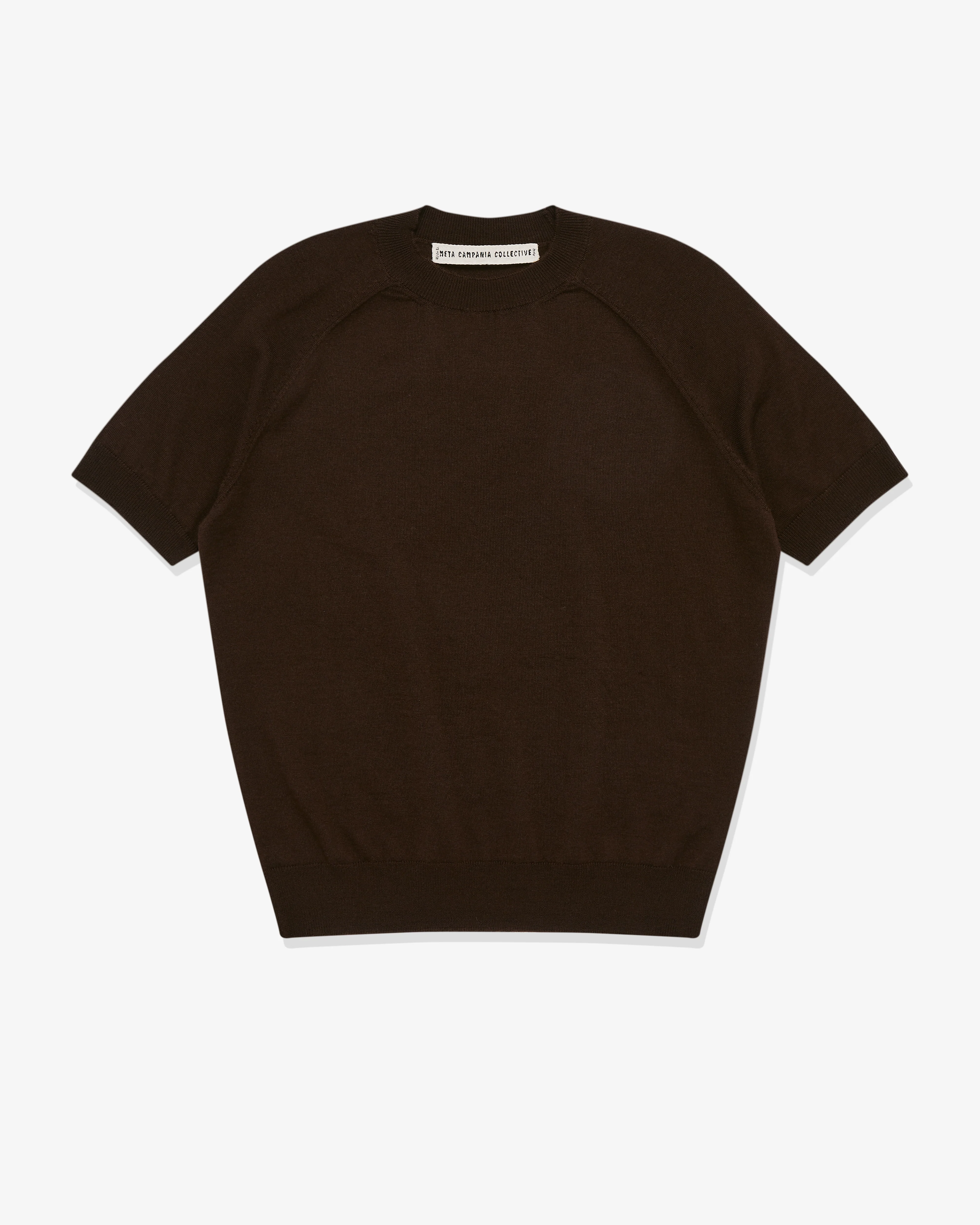 Meta Campania Collective - Men’s Jack Merino Wool T-Shirt - (Dark Chocolate)
