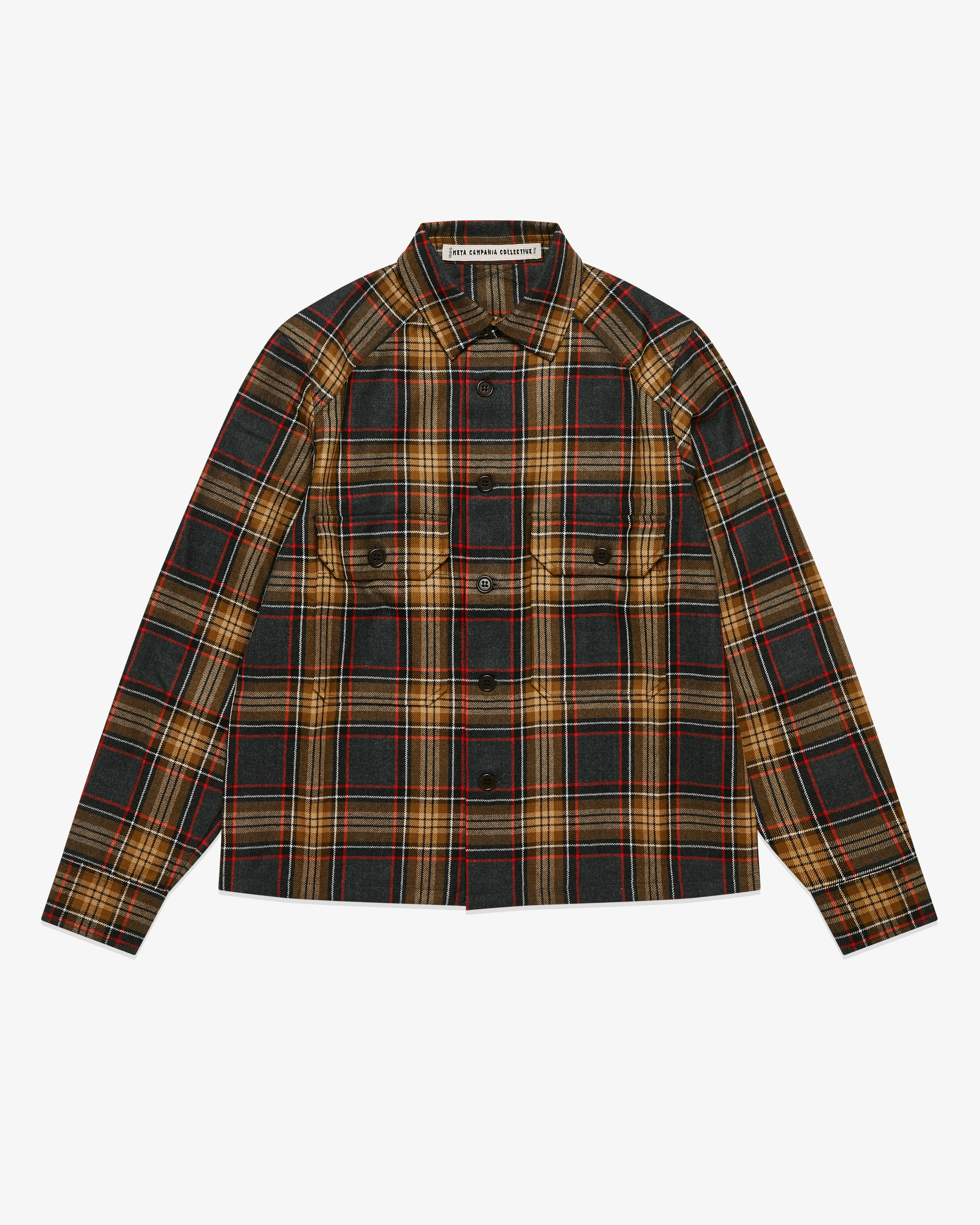 Meta Campania Collective - Men’s Juergen Check Over Coat - (Multi Check)