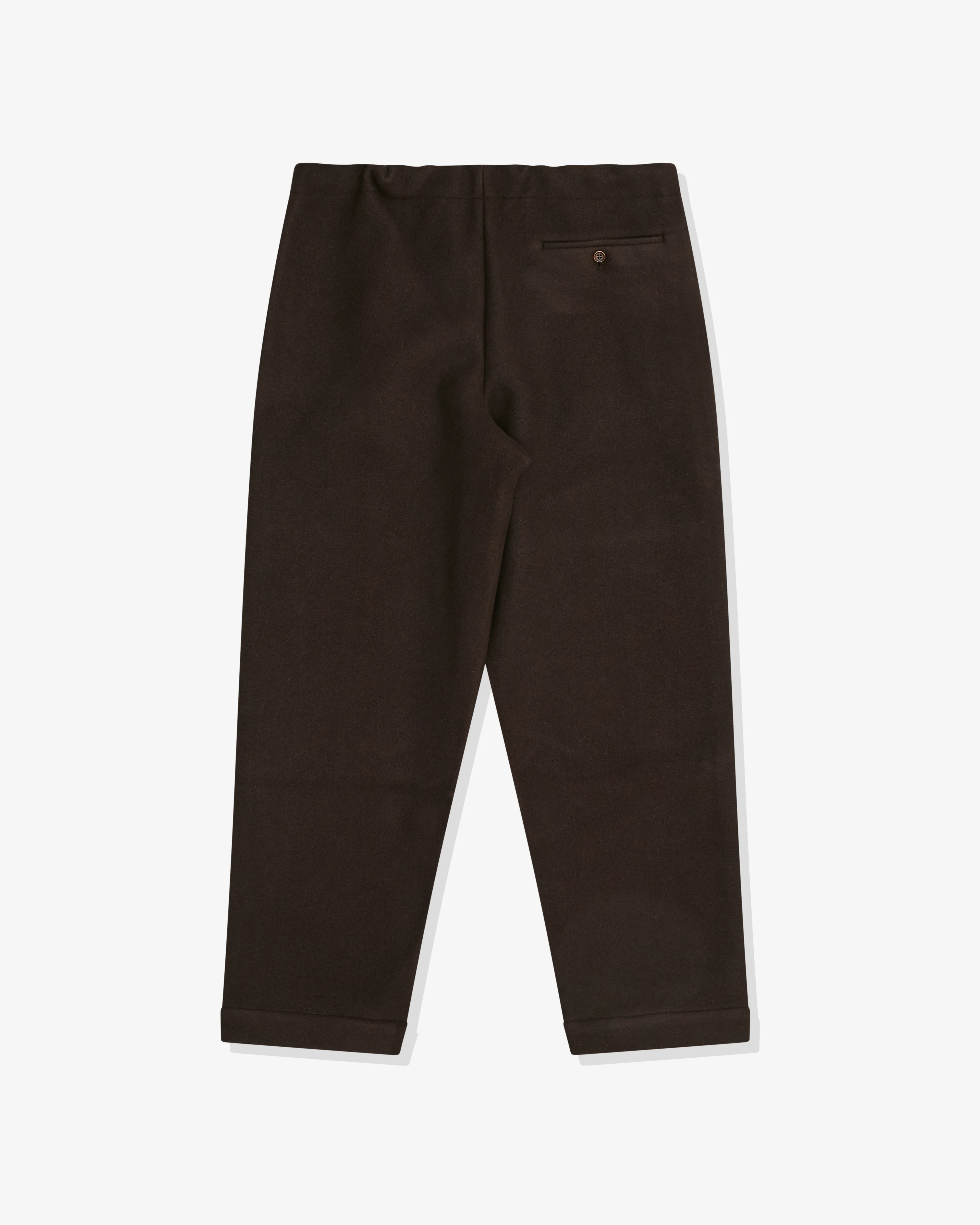 Meta Campania Collective - Men’s Wool Drawstring Trousers - (Dark Chocolate)
