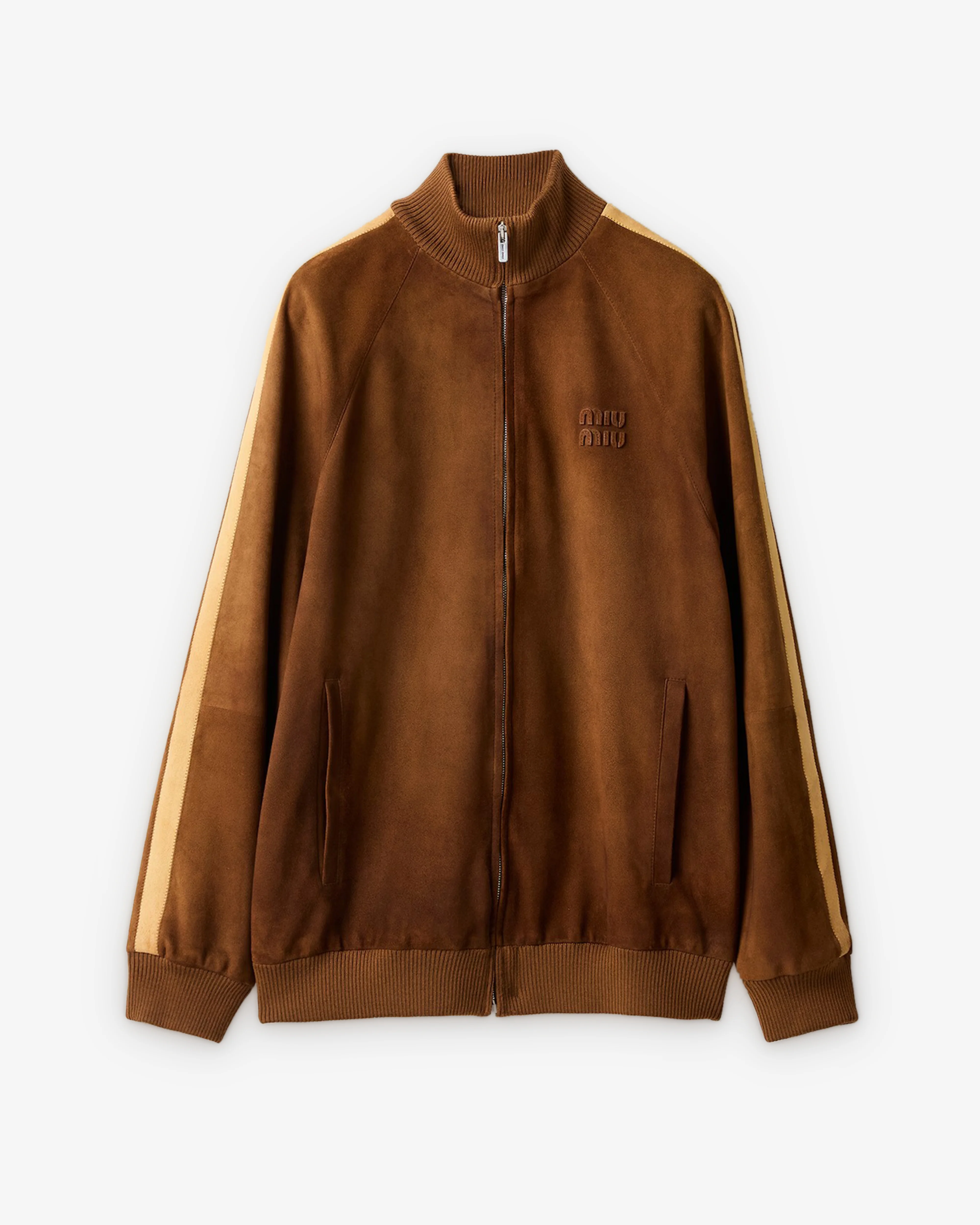 Miu Miu - Women's Waxed Suede Jacket - (Cognac)
