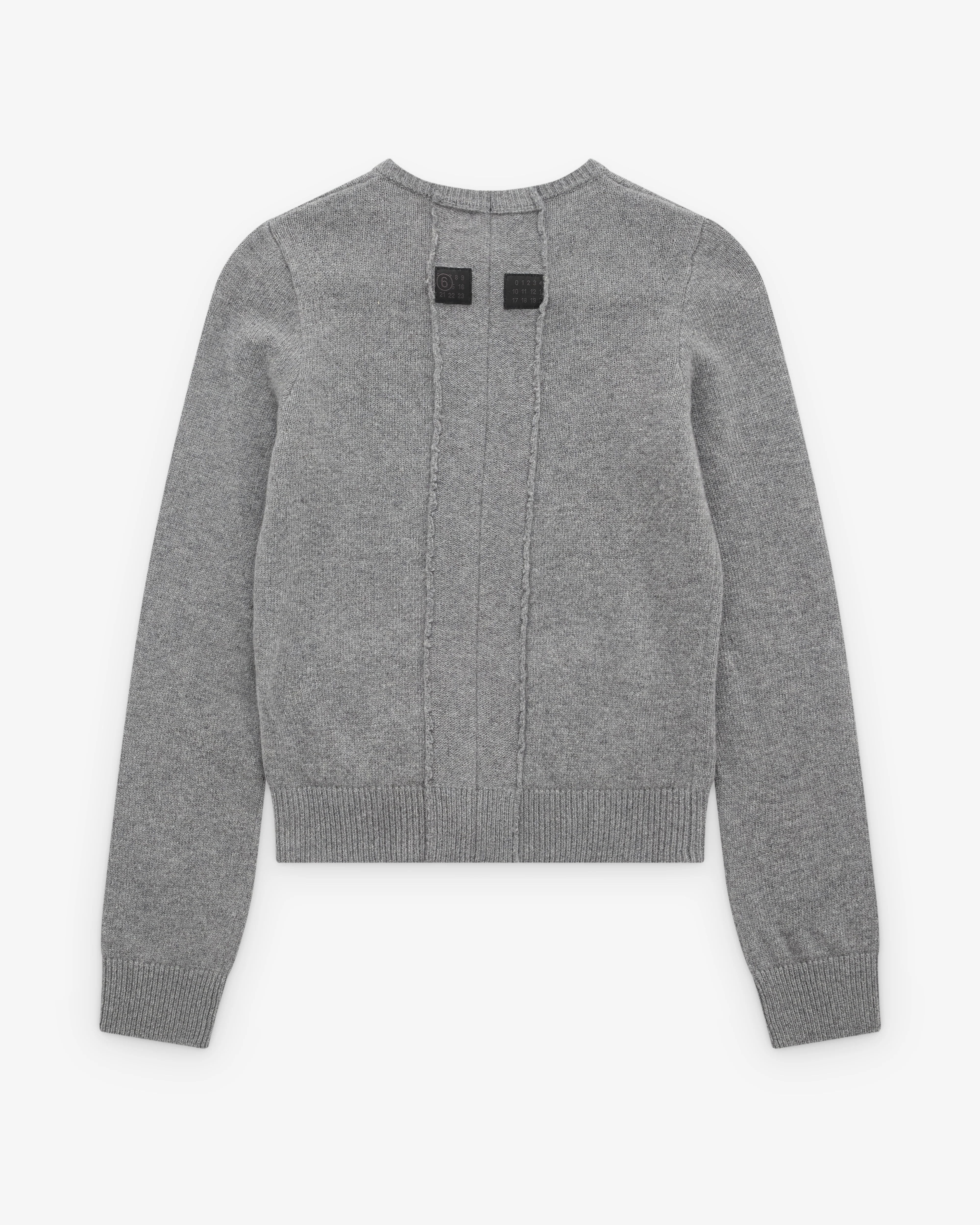 MM6 - Women's Round Neck Cardigan - (Grey) - Image 2