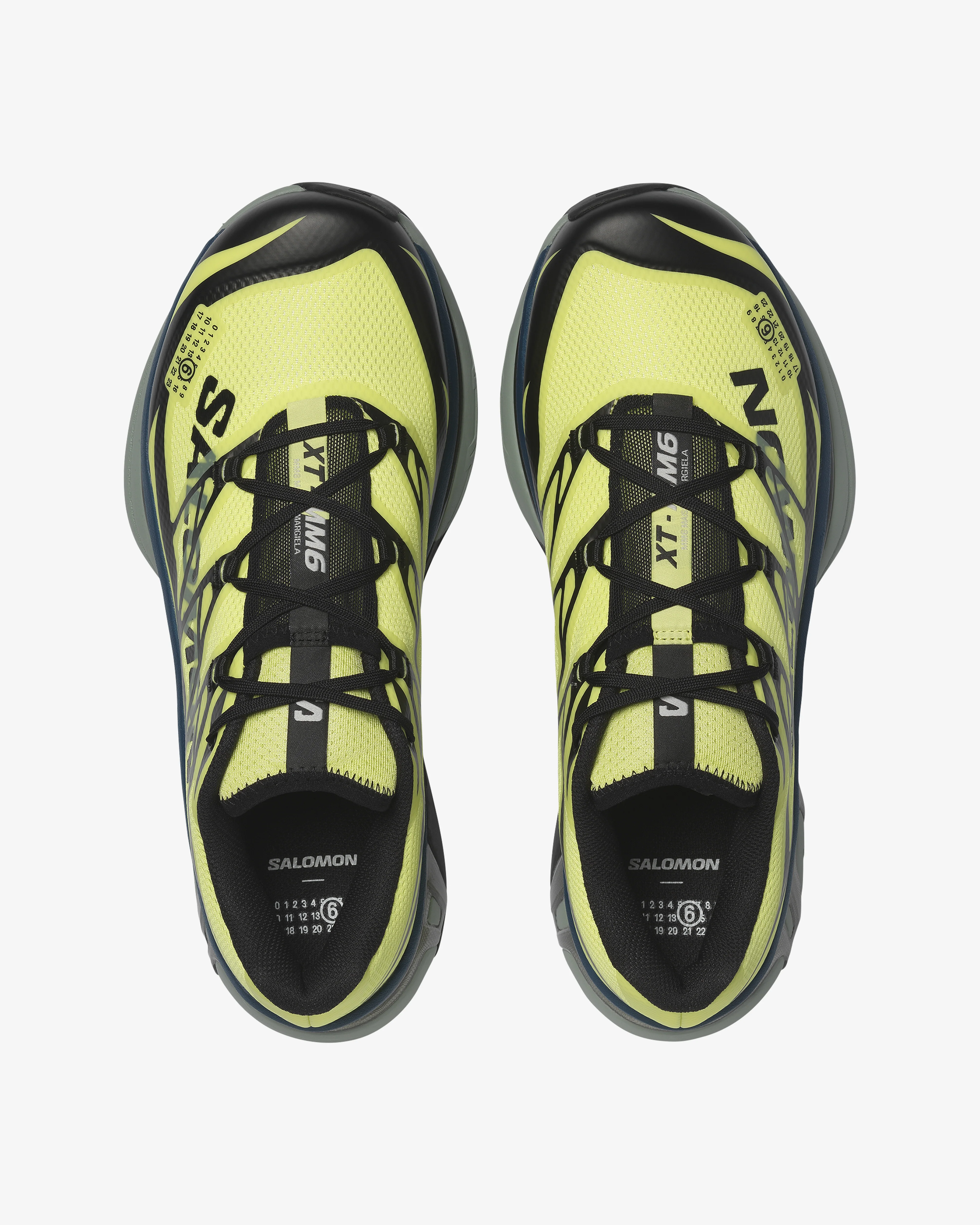 MM6 - Women's Salomon XT-6 Sneakers - (Sunny Lime/Black) - Image 4