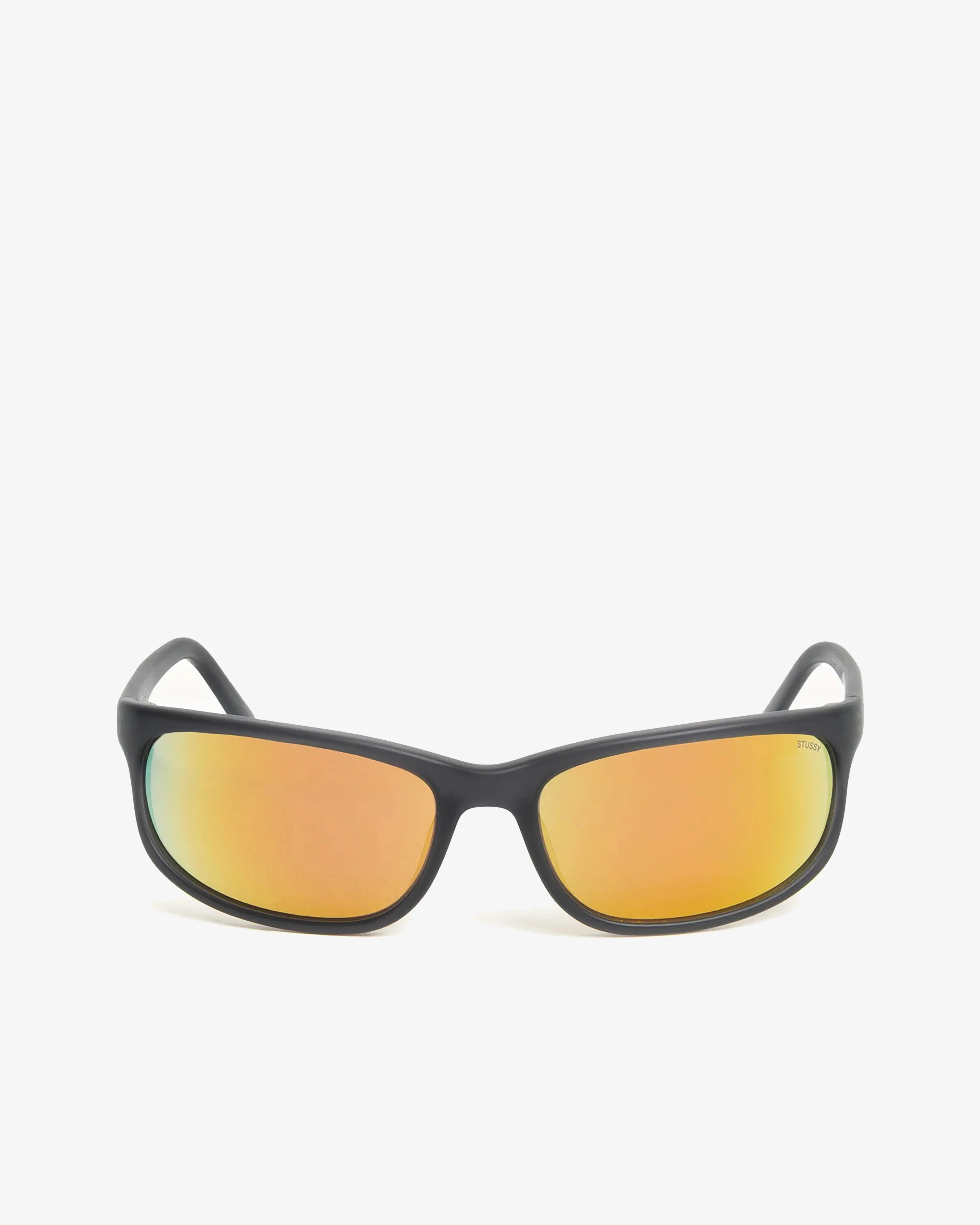Stüssy - Men's Julian Sunglasses - (Frost Black/Orange Mirror Lens)