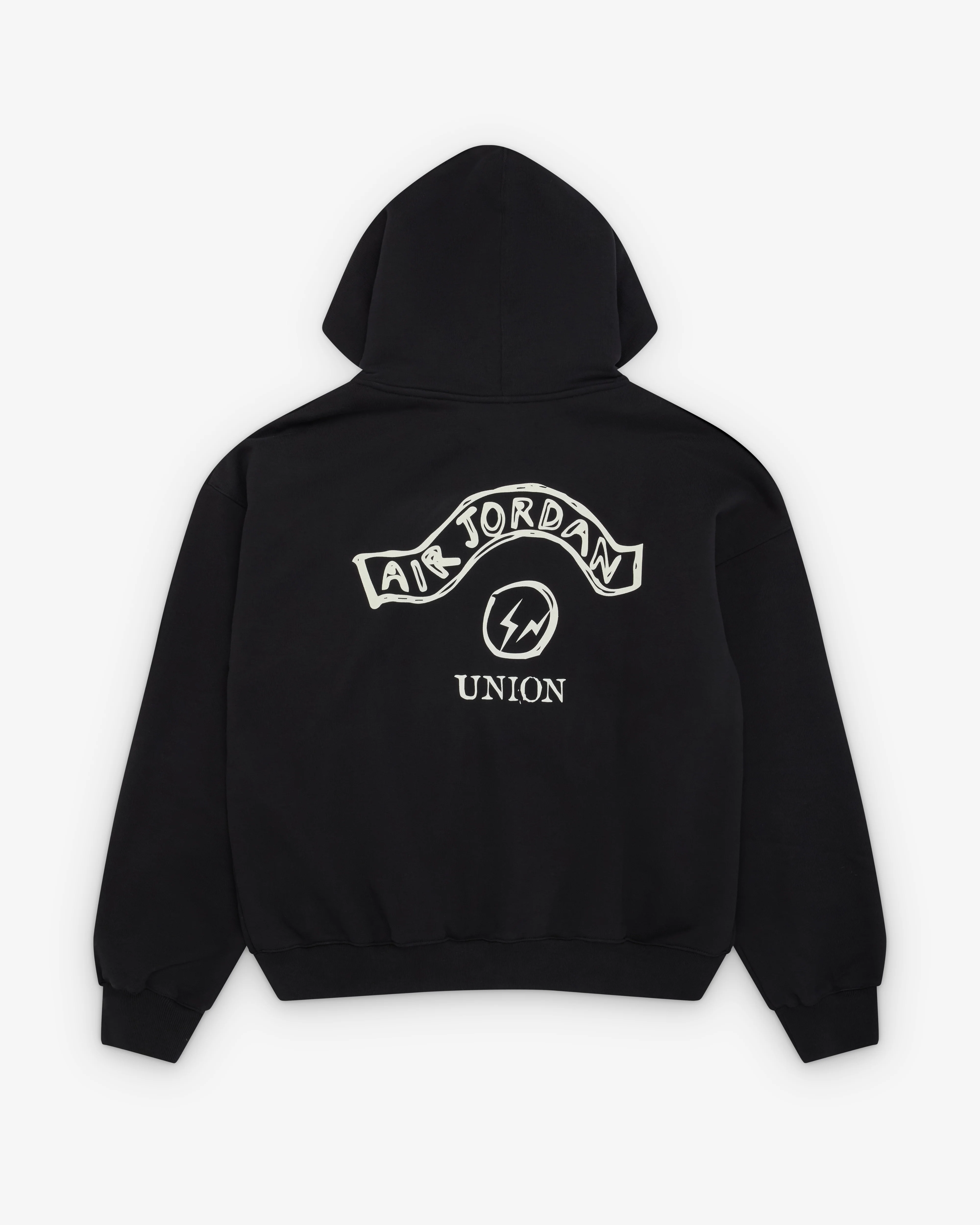 Nike - Men's Jordan Union Fragment FZ Hoodie - (Black) - Image 2