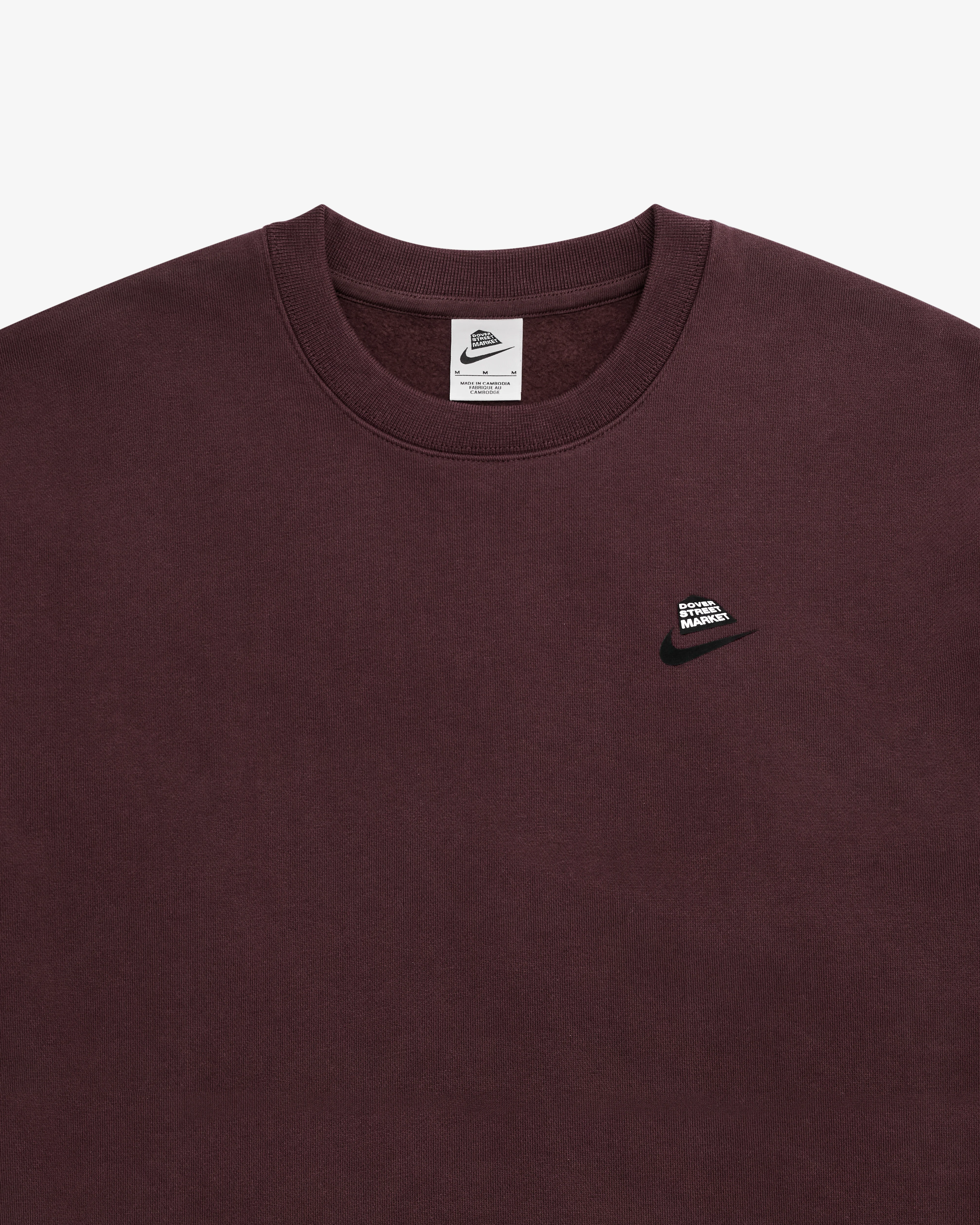 Nike - DSM Men’s Fleece Crewneck Sweatshirt - (Burgundy) - Image 3