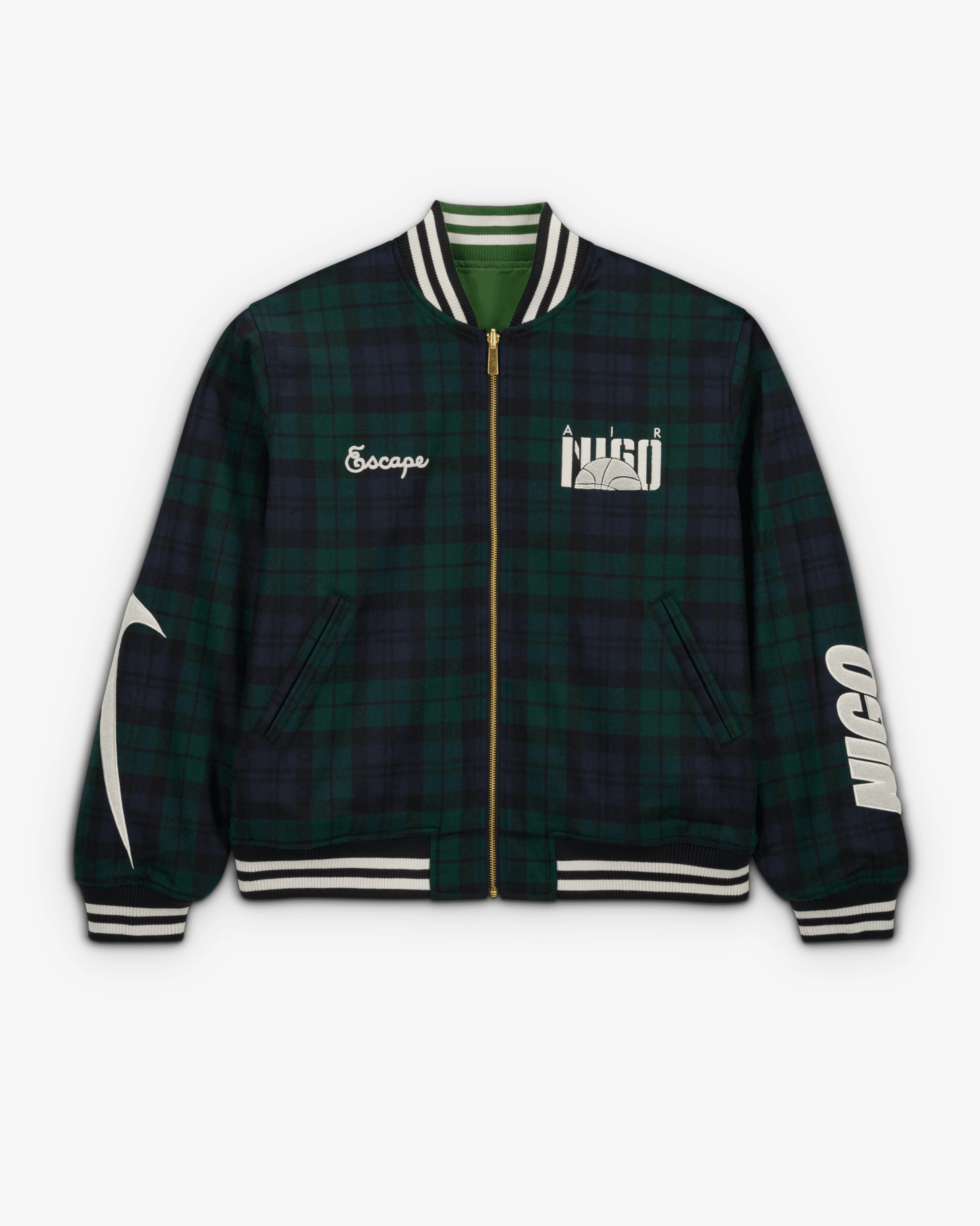 Nike - Men's Nigo Reversible Coach Jacket - (Forrest Green/Black) - Image 3