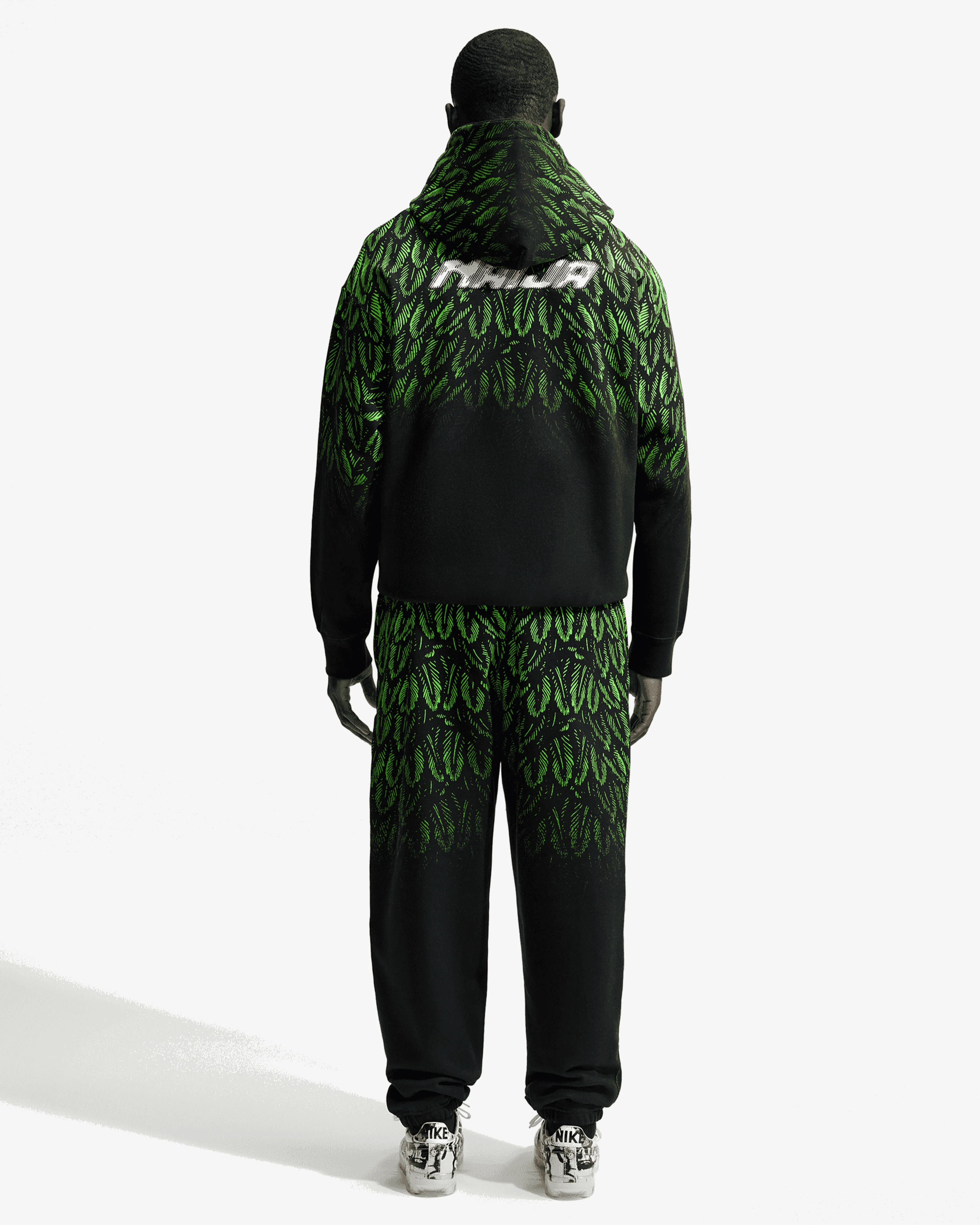 Nike - Slawn Nigeria Fleece Pants - (Black/Poison Green) - Image 2