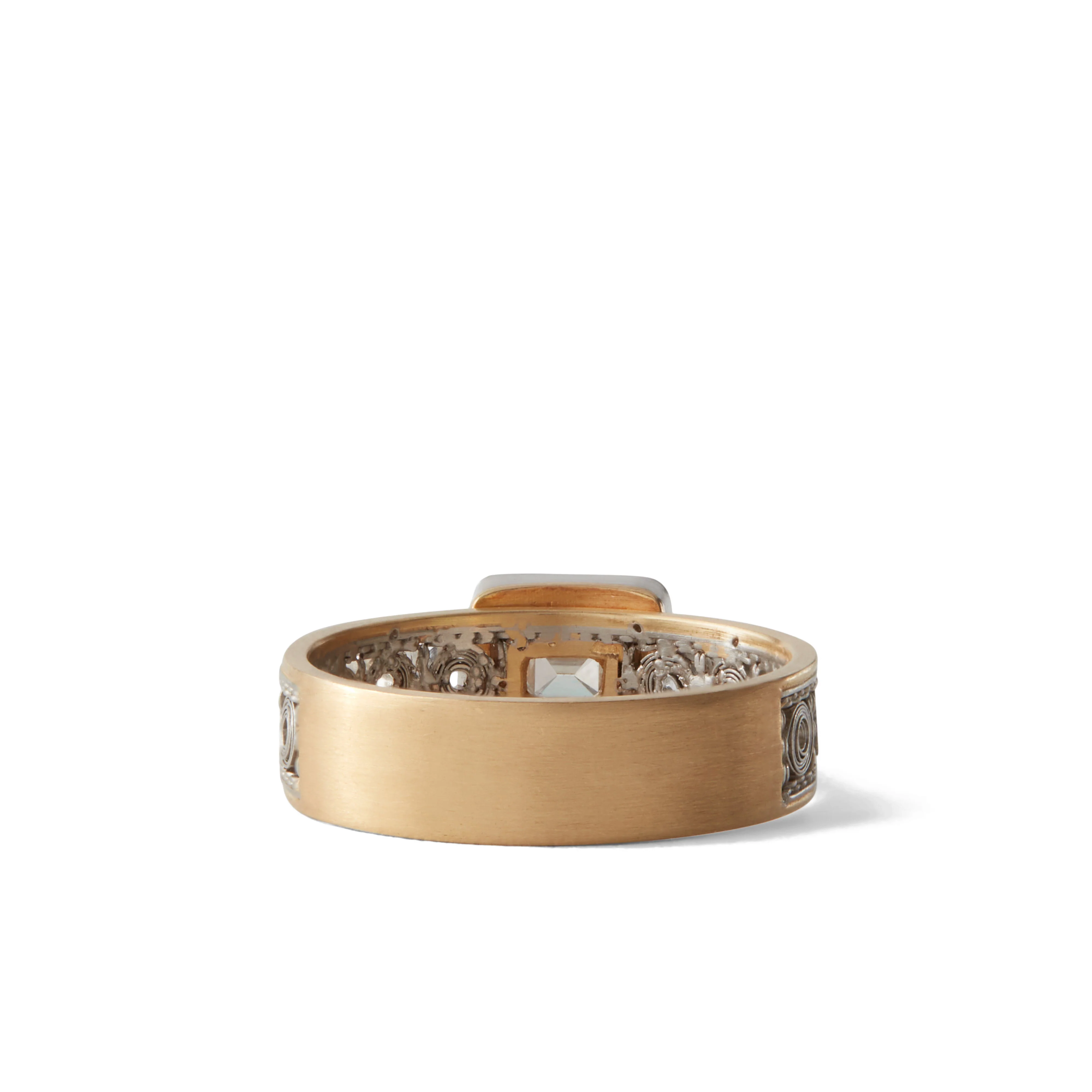 Nikolle Radi - Women’s Emerald Cut Diamond Ring - (Gold/Platinum) - Image 3