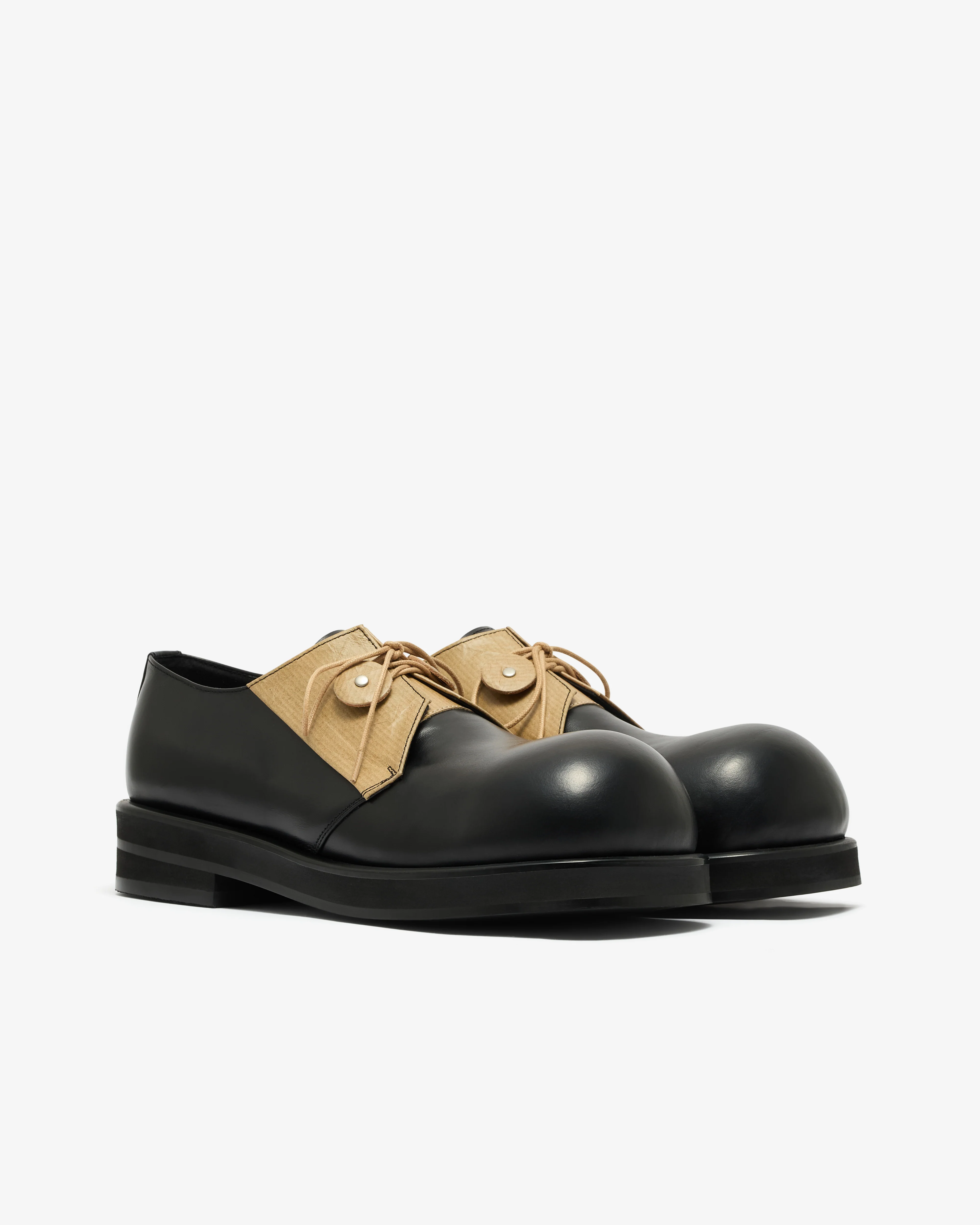 No Idea - Men's Big Foot Document Envelope Derby - (Black/Brown) - Image 2