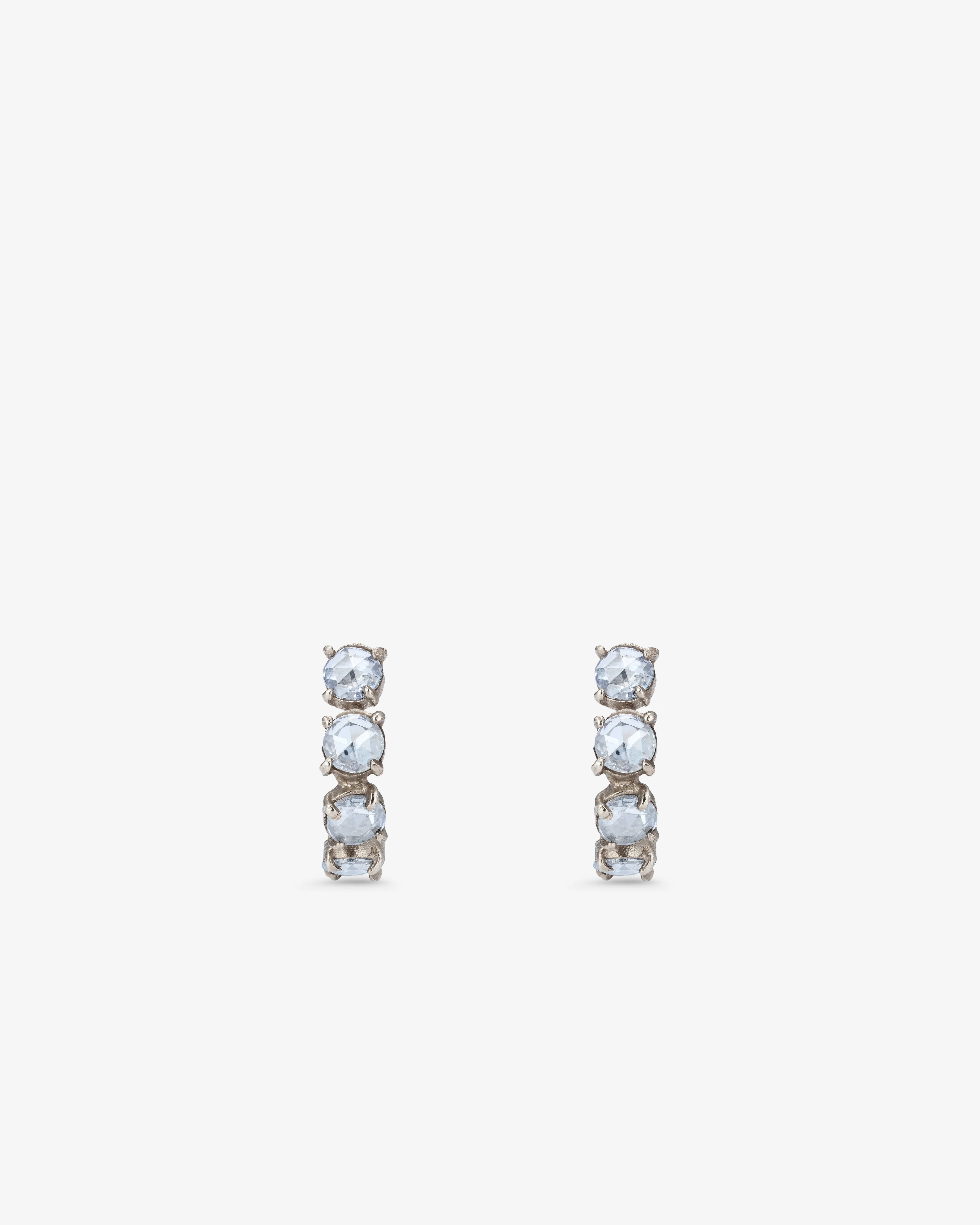 Noguchi Bijoux  - Diamond Hoop Earrings -  (White Gold) - Image 2