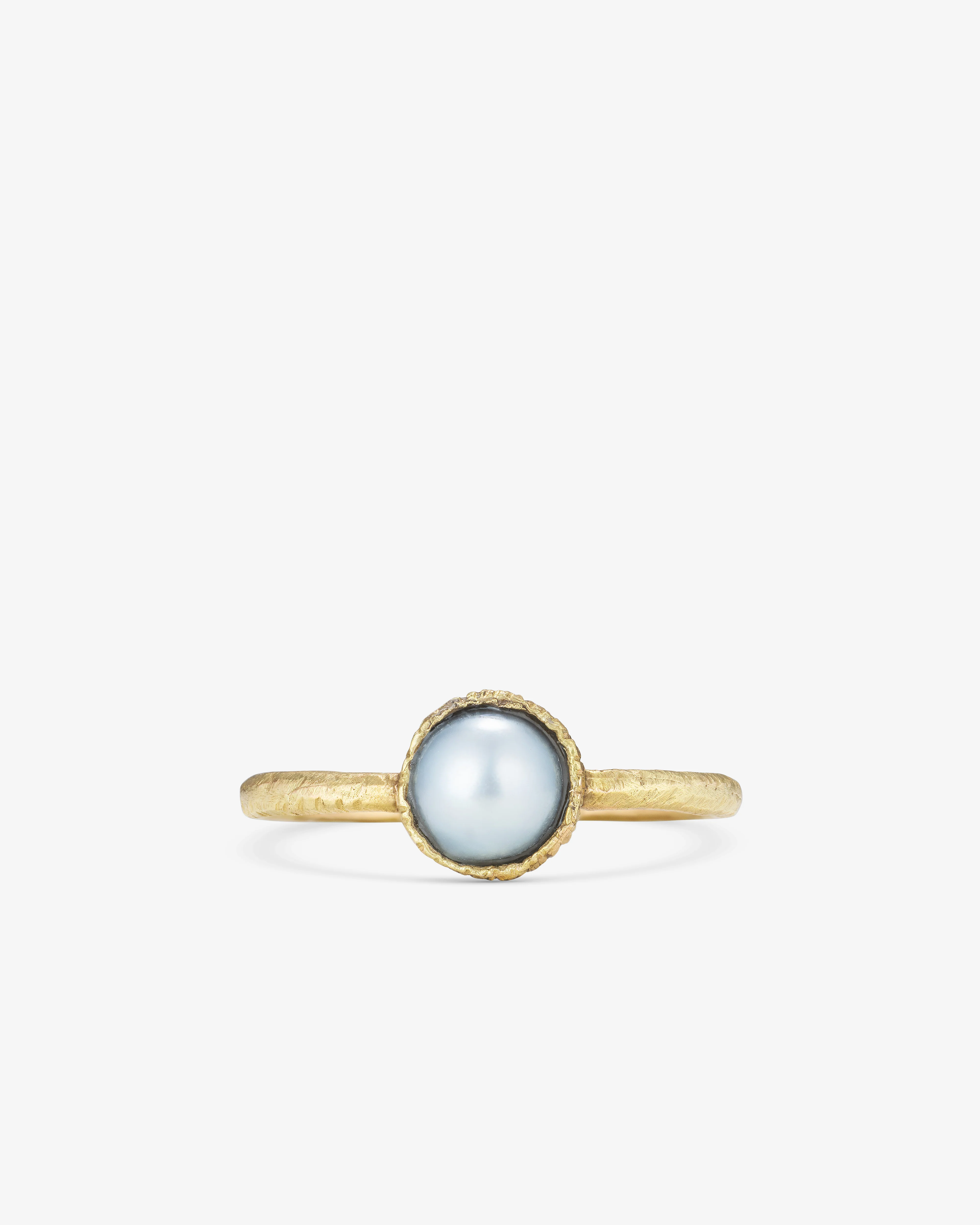 Noguchi Bijoux - Half Cut Akoya Pearl Ring - (Yellow Gold)