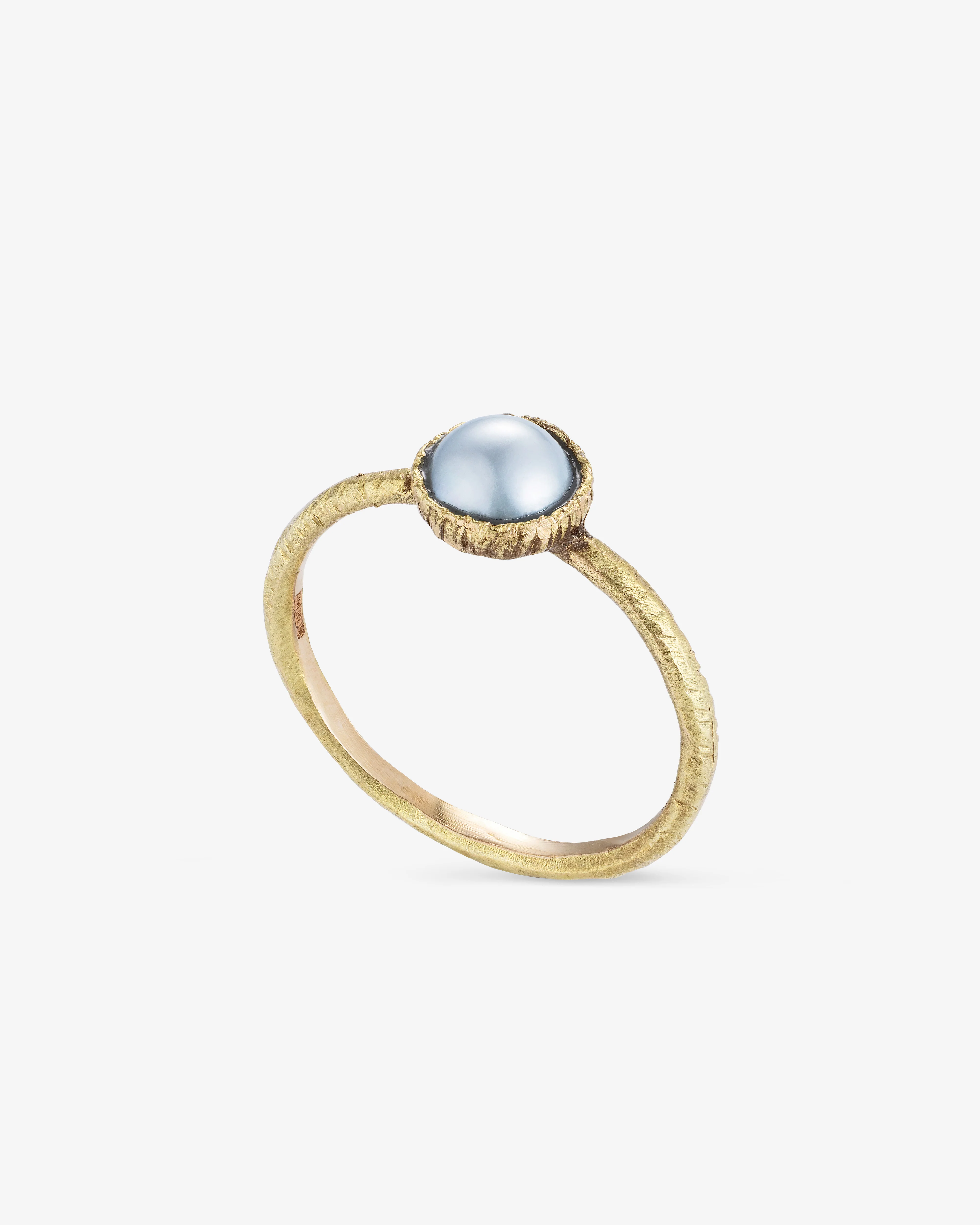 Noguchi Bijoux - Half Cut Akoya Pearl Ring - (Yellow Gold) - Image 2