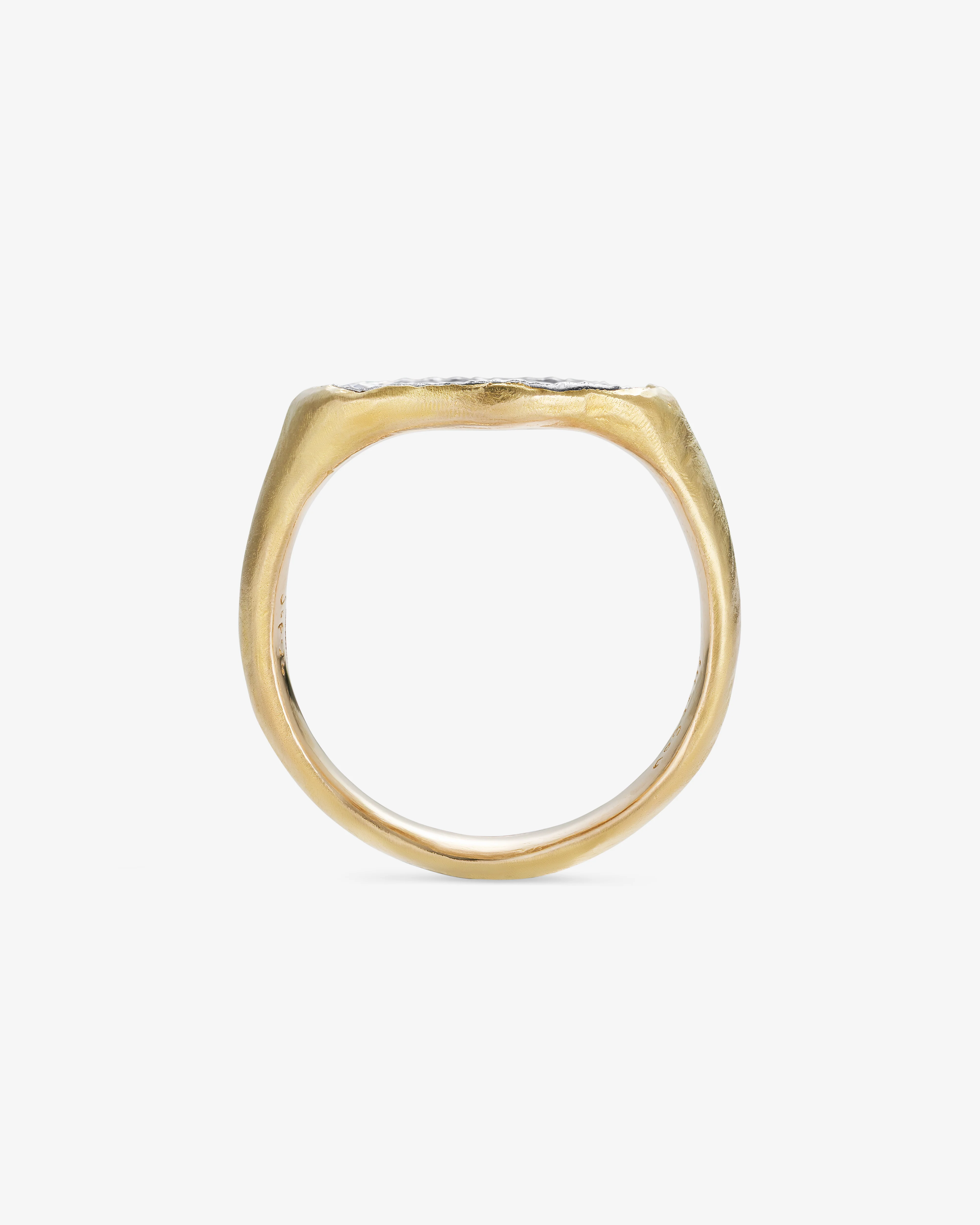 Noguchi Bijoux - Signet Style Diamond Ring - (Yellow Gold) - Image 3