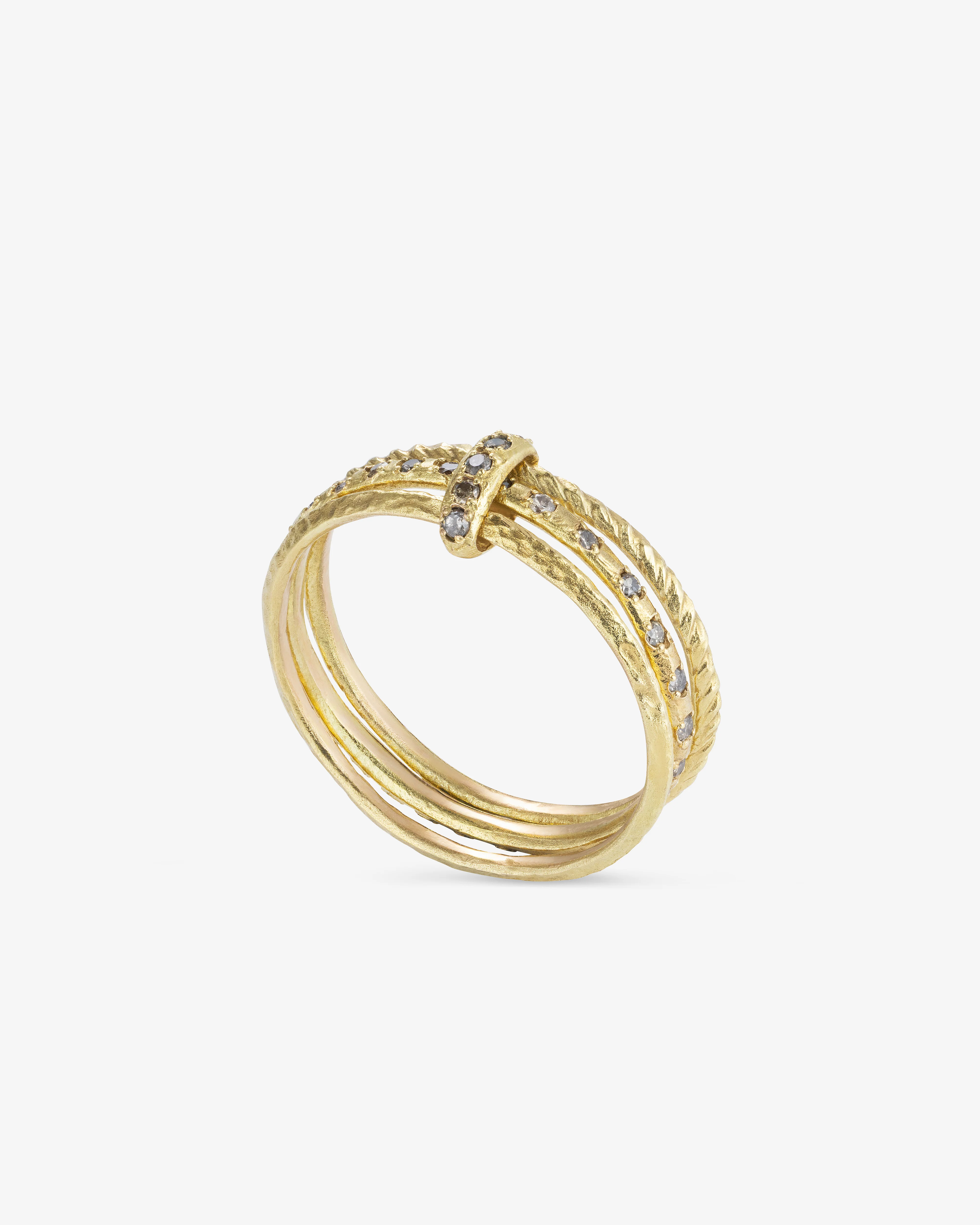 Noguchi Bijoux - Rings with Brown Diamonds  - (Yellow Gold) - Image 2
