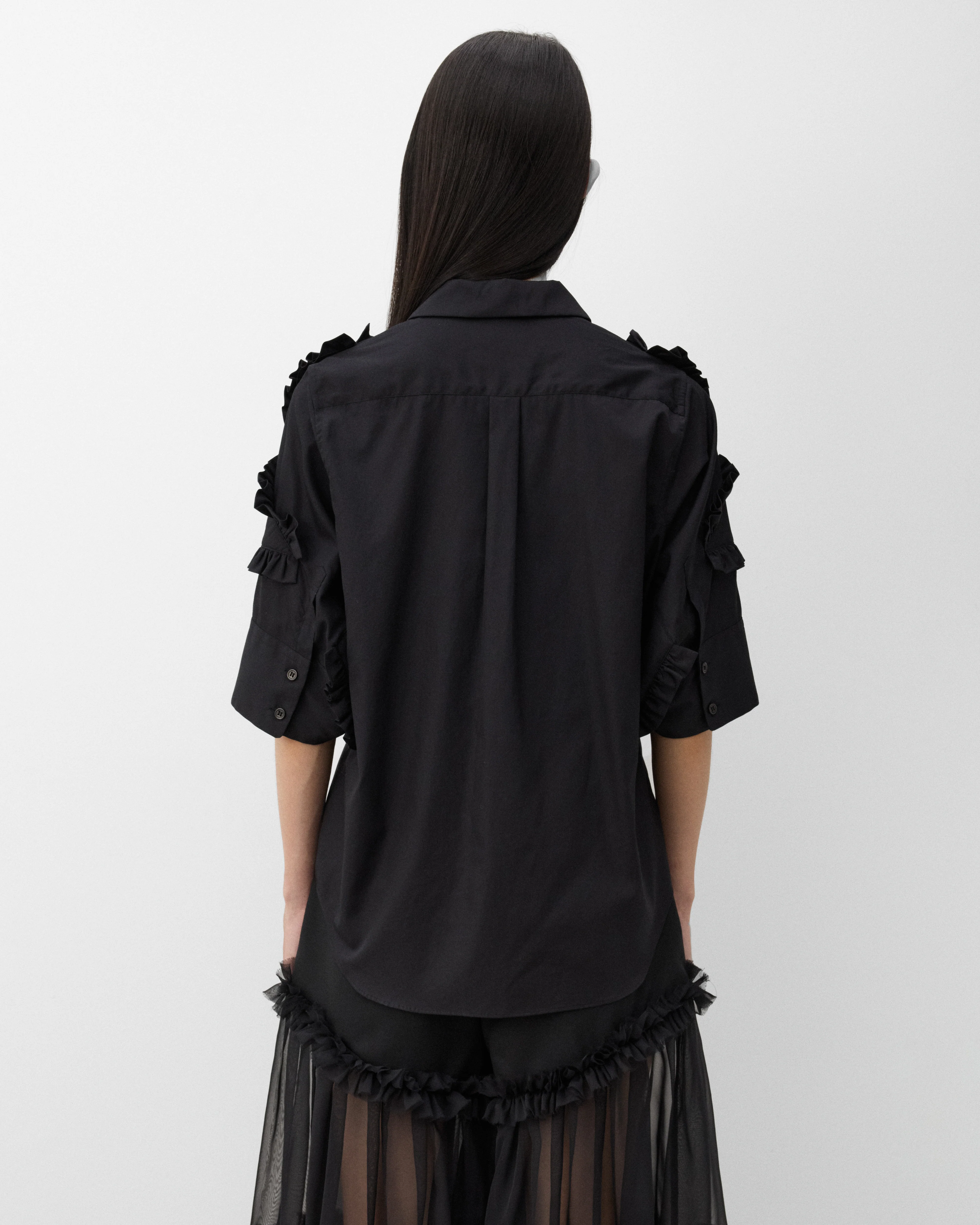 Noir Kei Ninomiya - Women's Ruffle Blouse - (Black) - Image 5