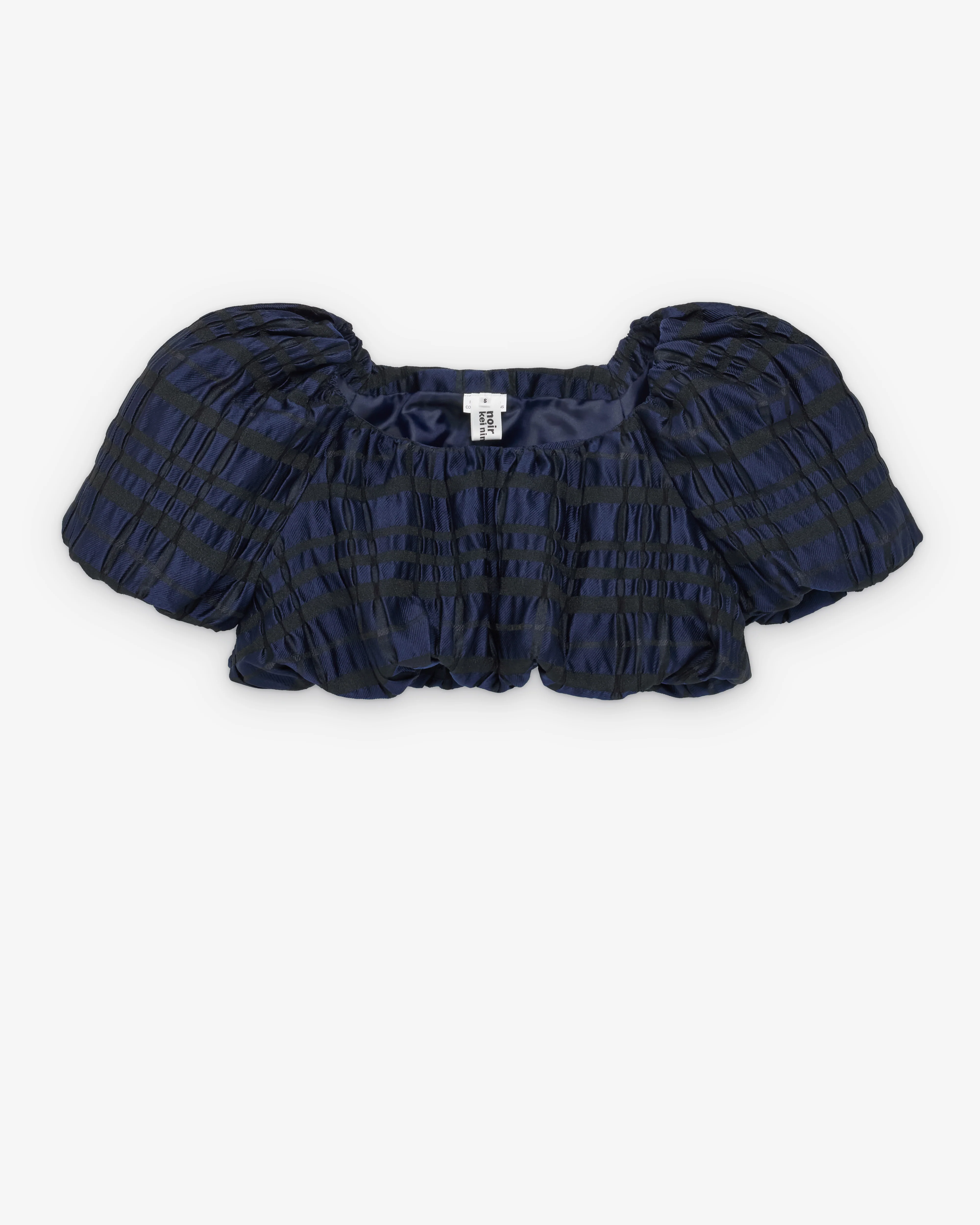 Noir Kei Ninomiya - Women's Gathered Weave Blouse - (Navy)